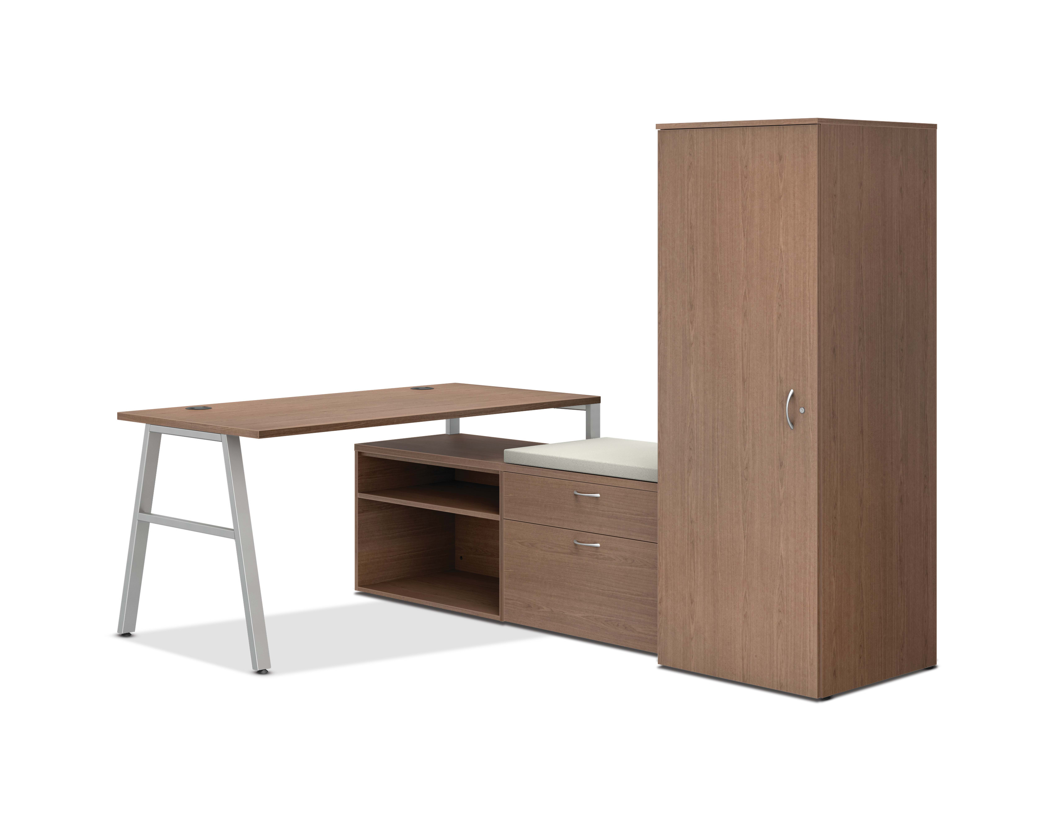 HON Mod A-Leg Desk with Personal Storage