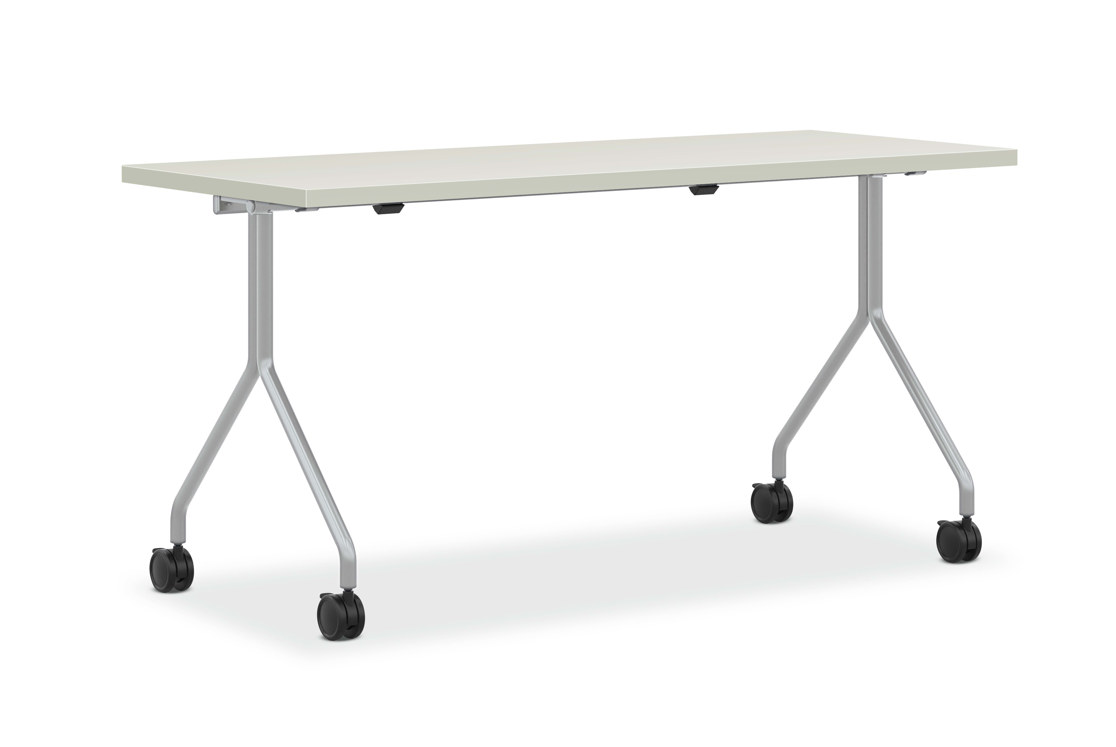 Outline image of a Between nesting table shown with a Loft top and a Silver base