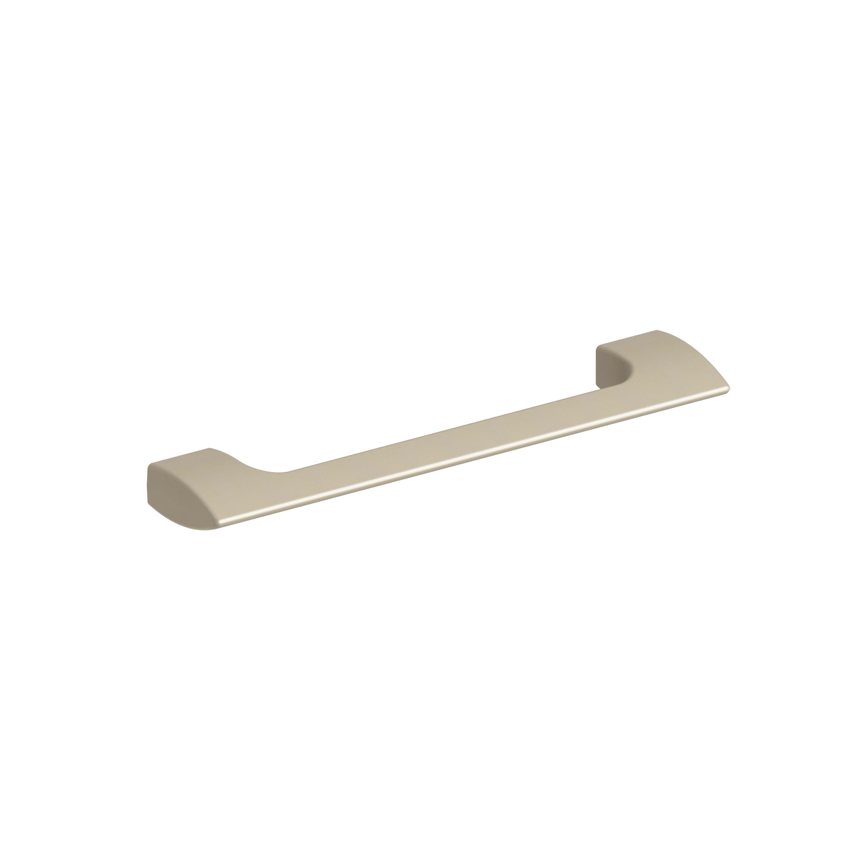 HON desks triangle bar pull in champagne metallic.