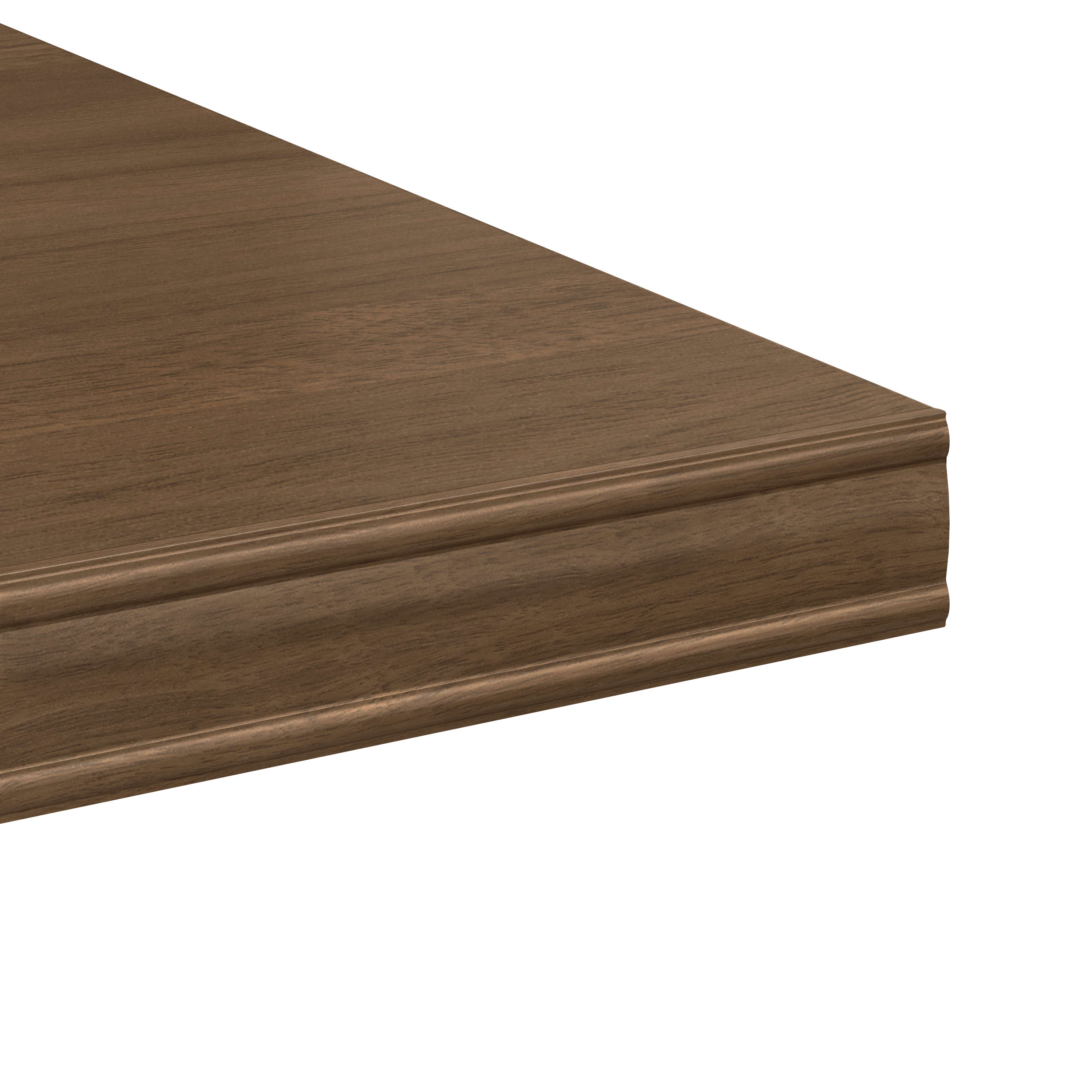 HON desks tri-oval edge in Pinnacle.