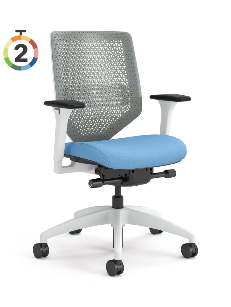 Solve ReActiv Back Task Chair with White Frame