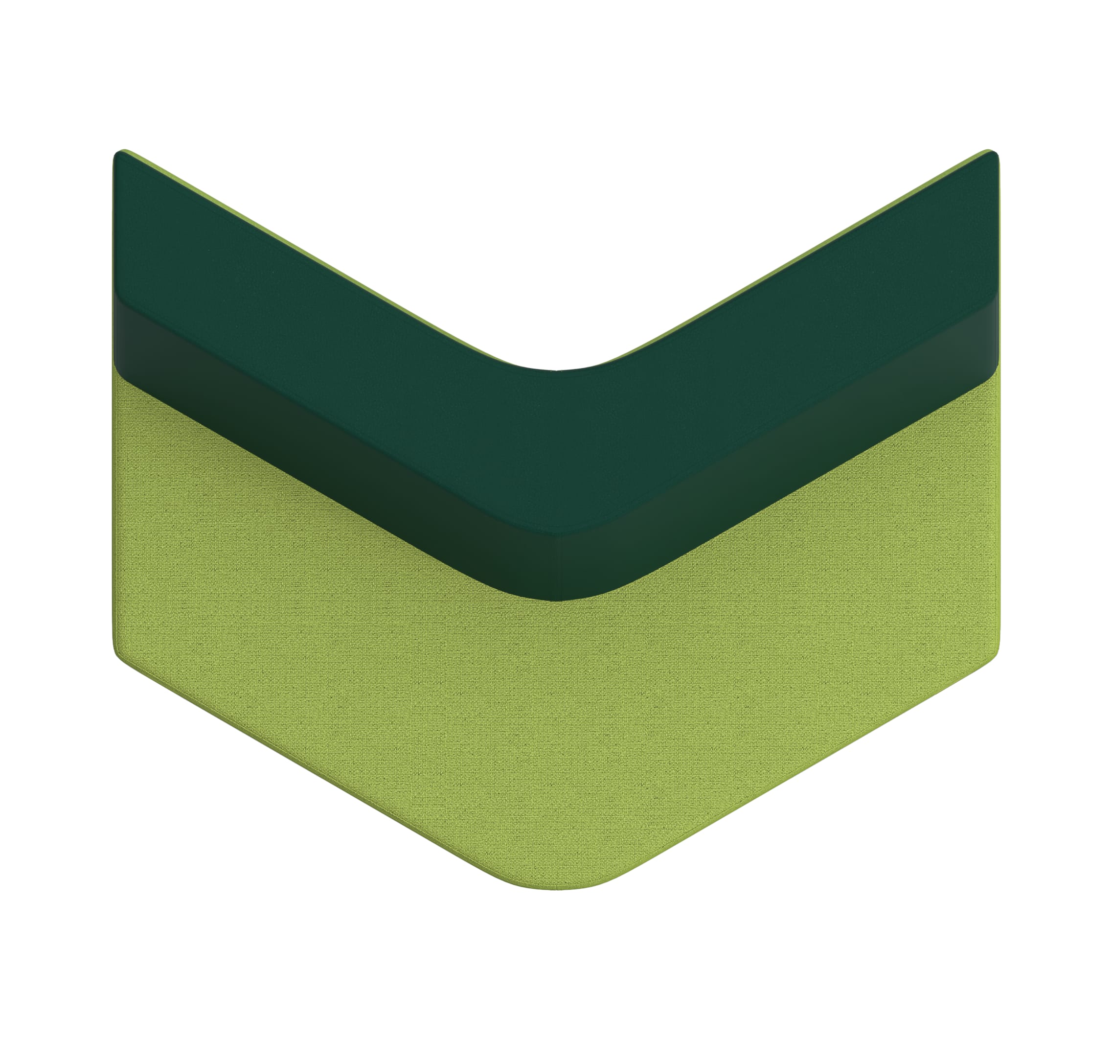 Top view of Tangram low-back arrow-out chair.