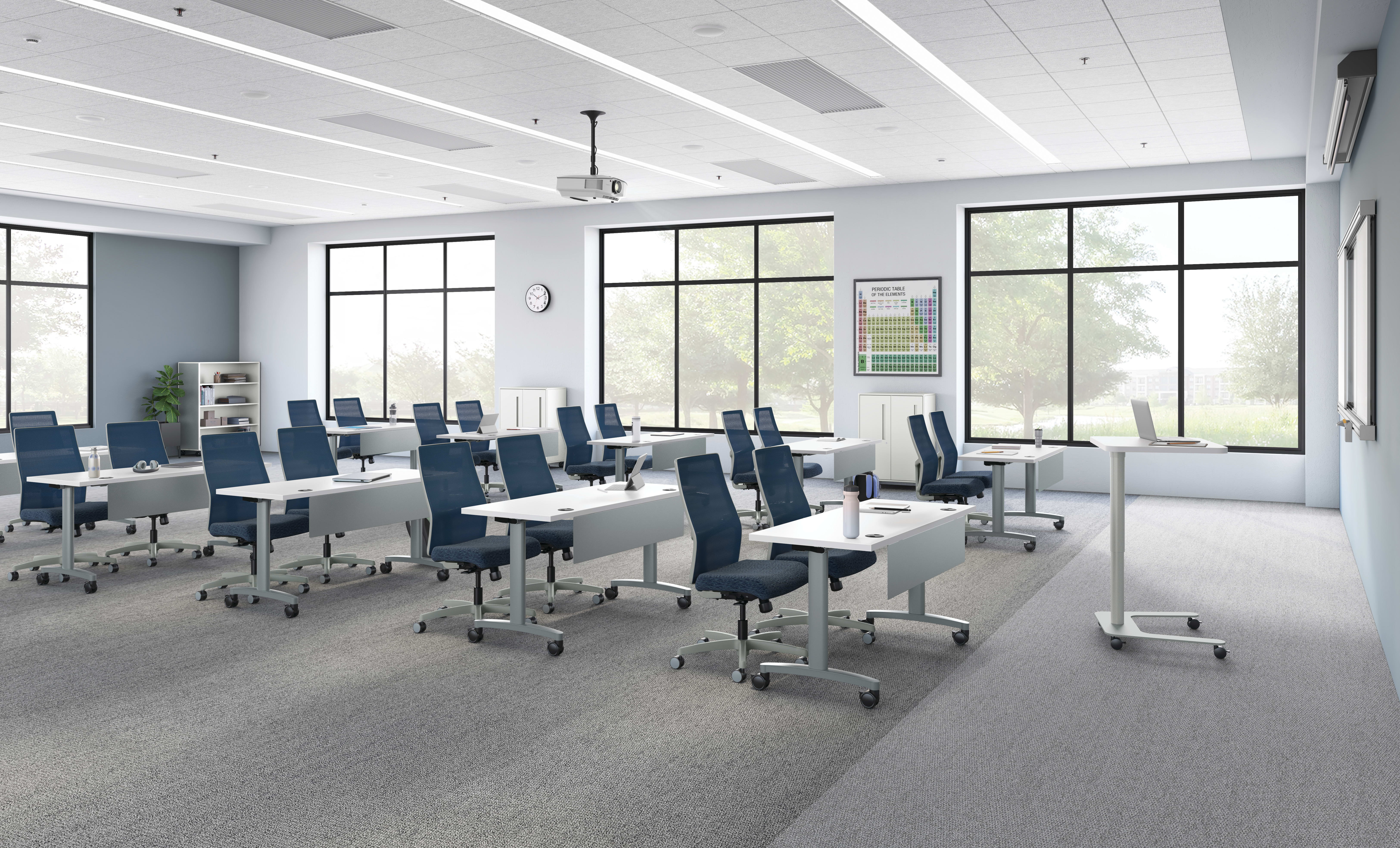 Classroom setting with rows of Ignition seating