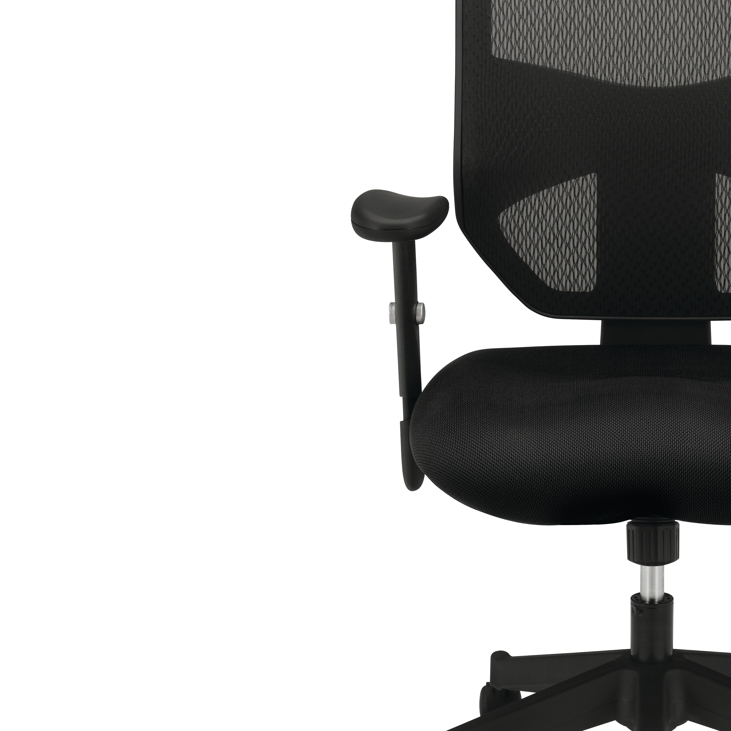 Prominent mesh task chair in Black