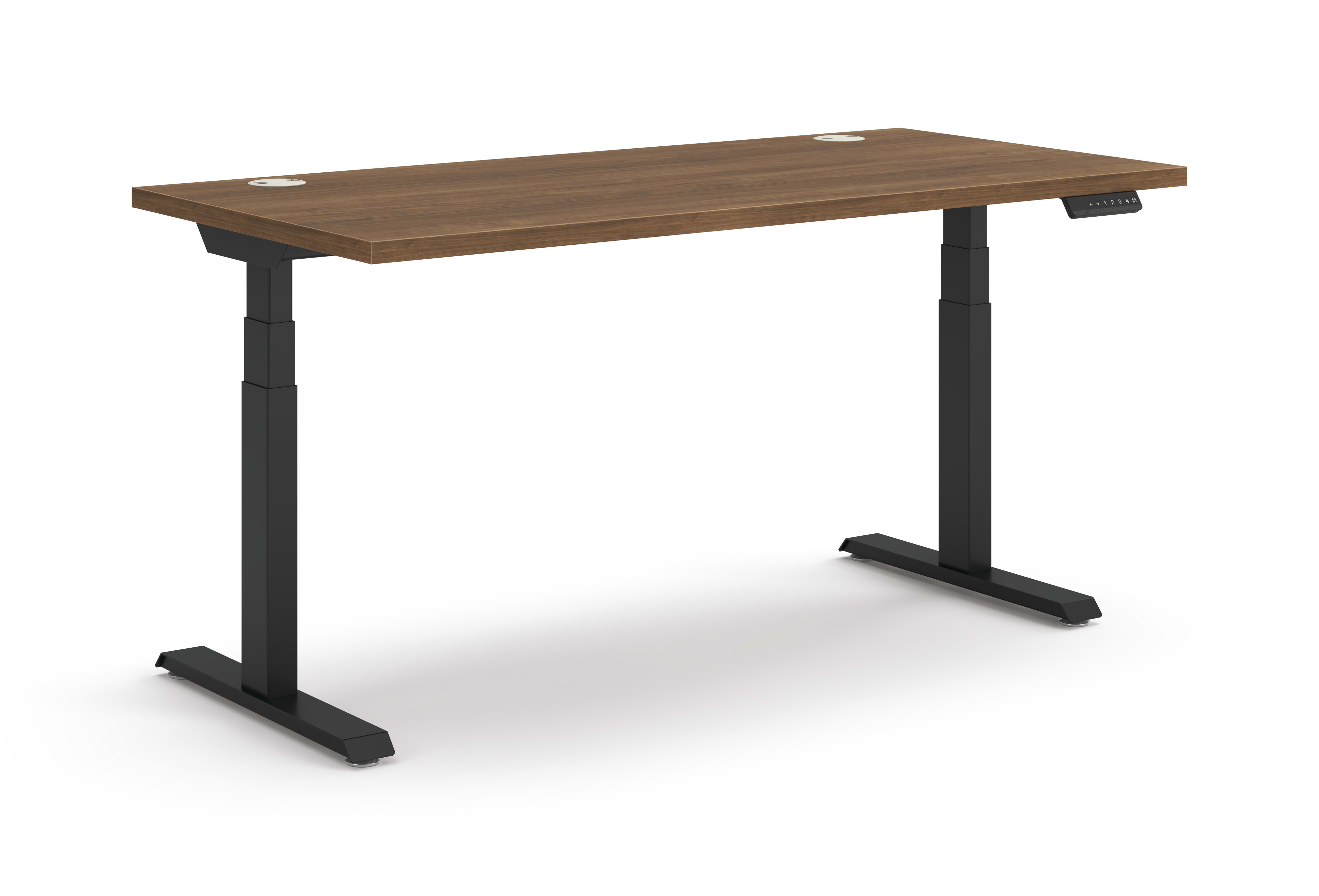 Coordinate Height Adjustable Table in Pinnacle Top and Black Base