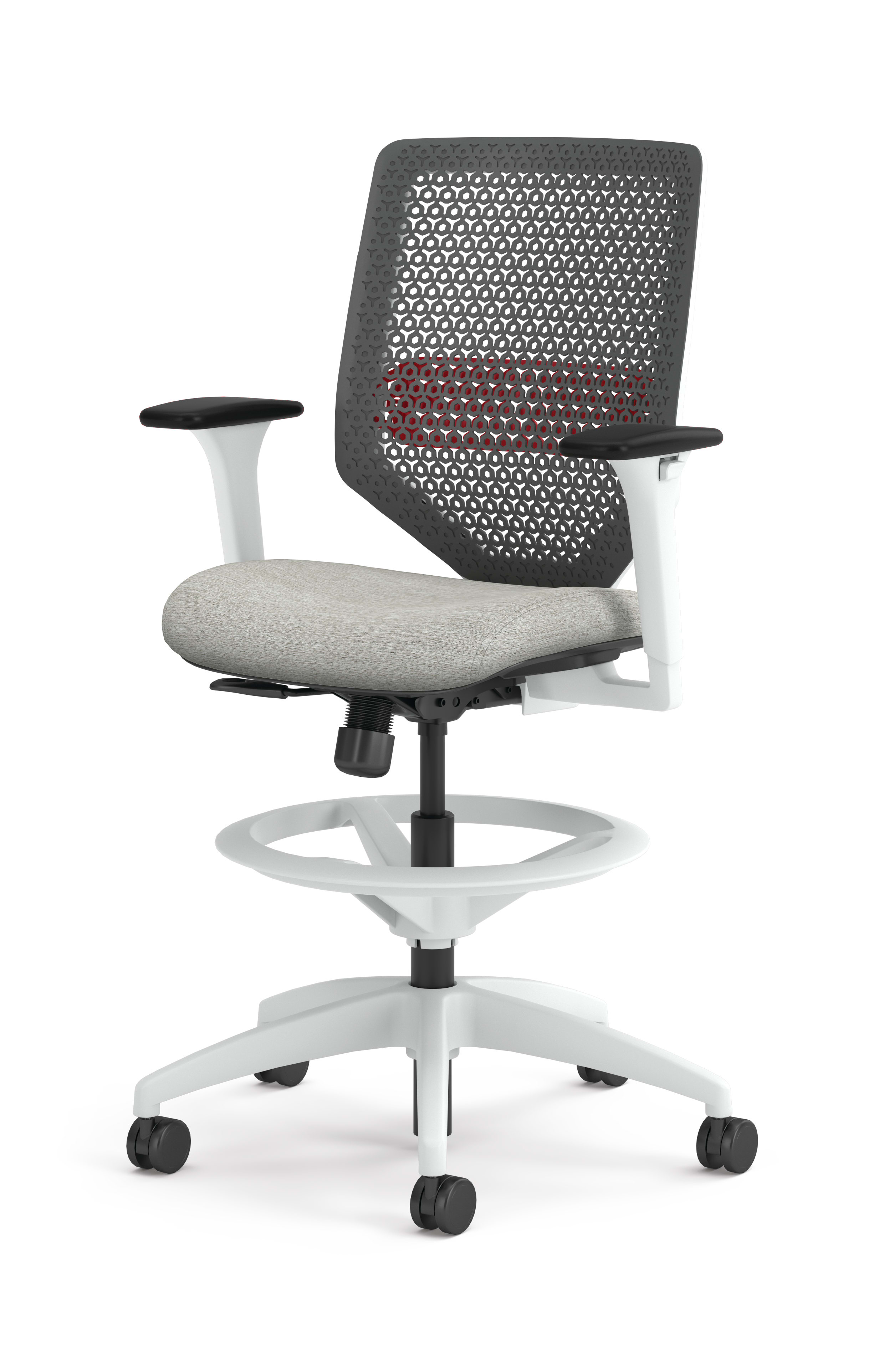 Solve ReActiv Back Stool with White Frame