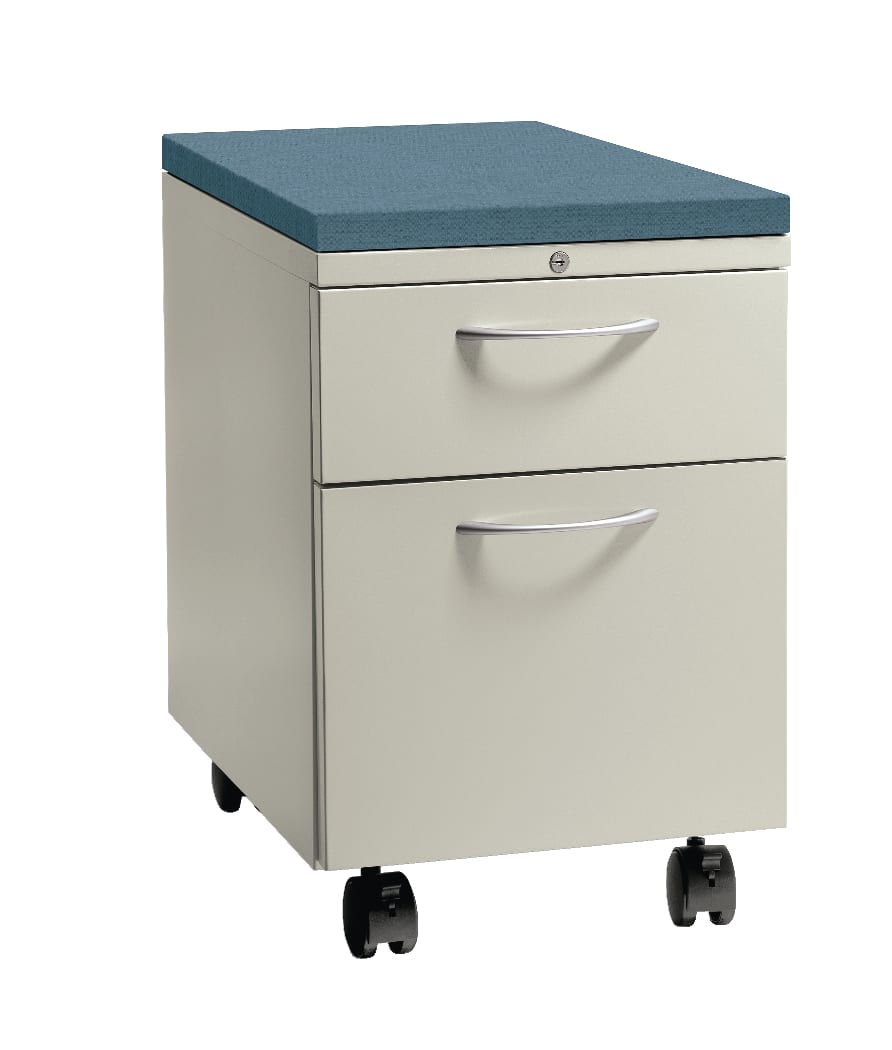 Flagship Mobile Pedestal with Topper Seat Cushion
