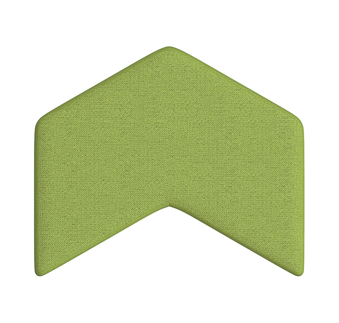 Top view of Tangram arrow pouf.