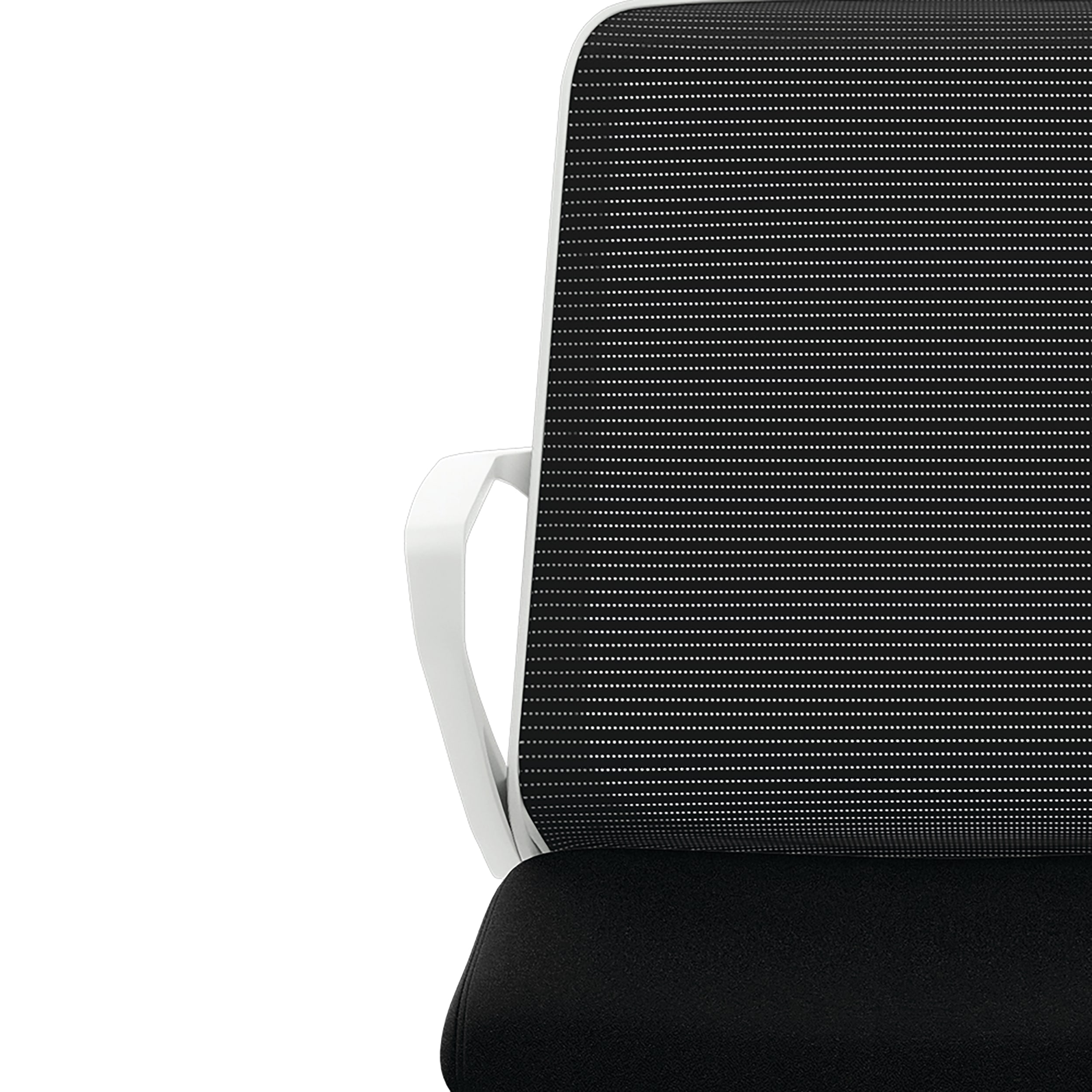 Cliq task chair in Black with White frame