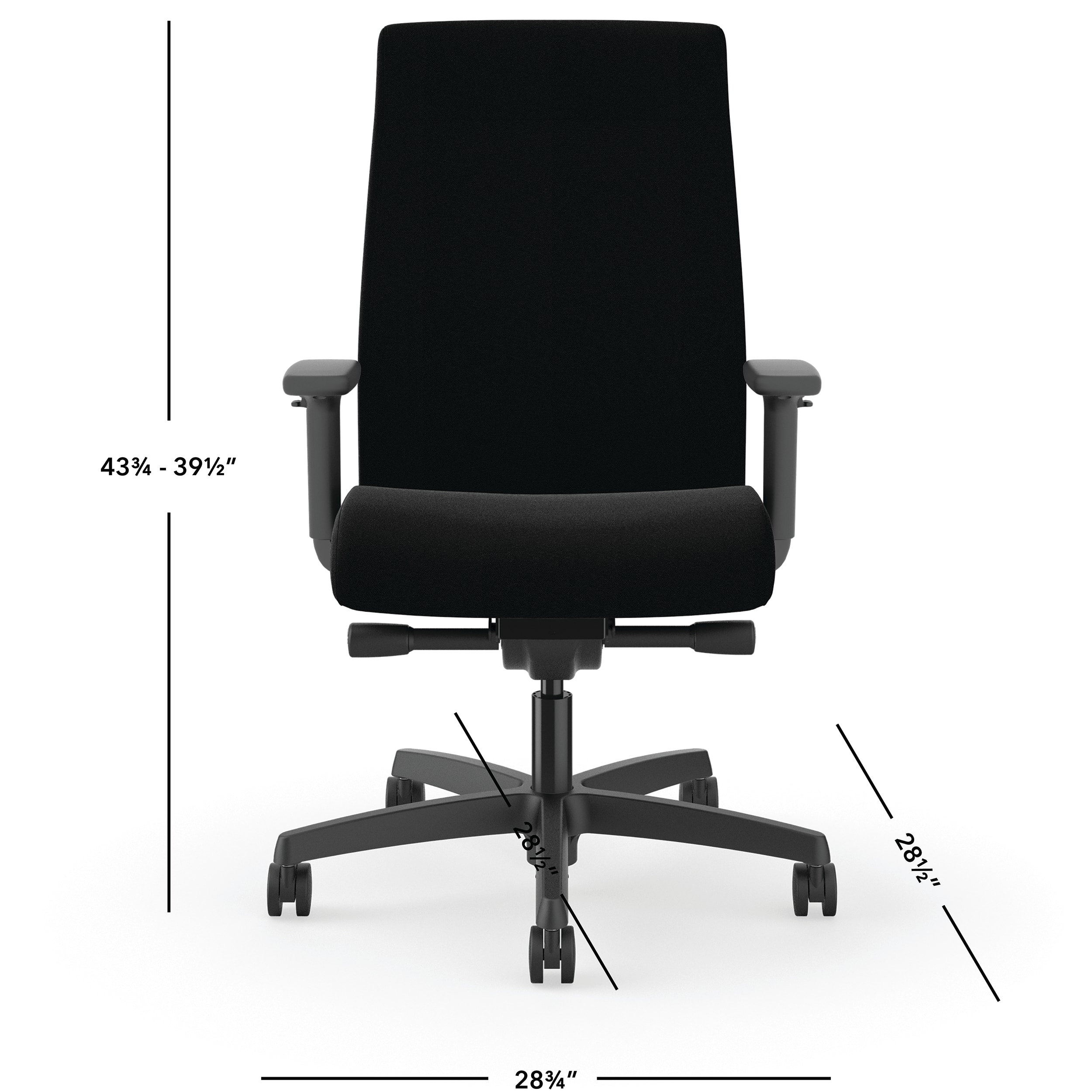 Ignition task chair in Black with Black mesh and frame