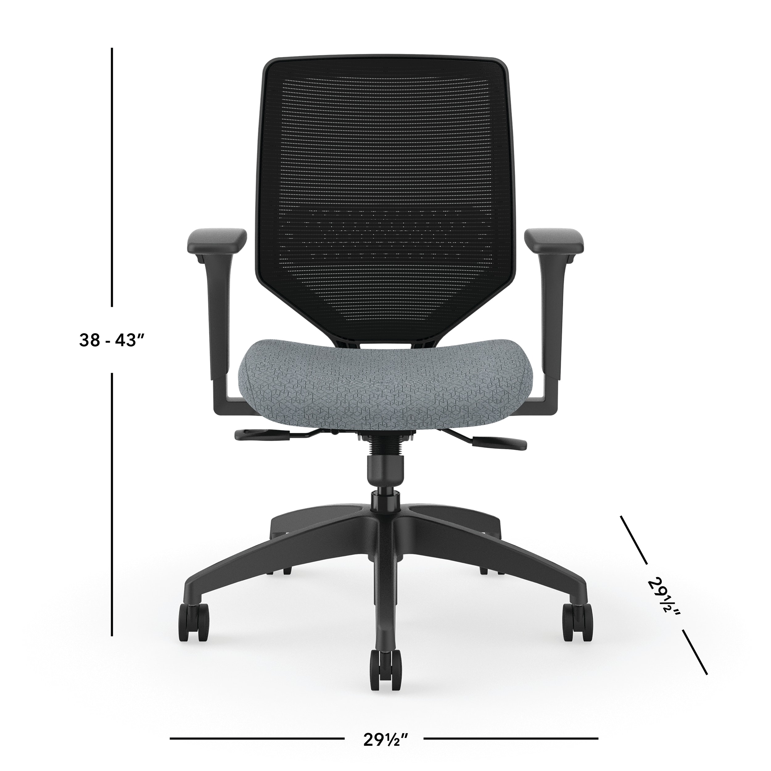 Solve task chair in Basalt with Black mesh and frame
