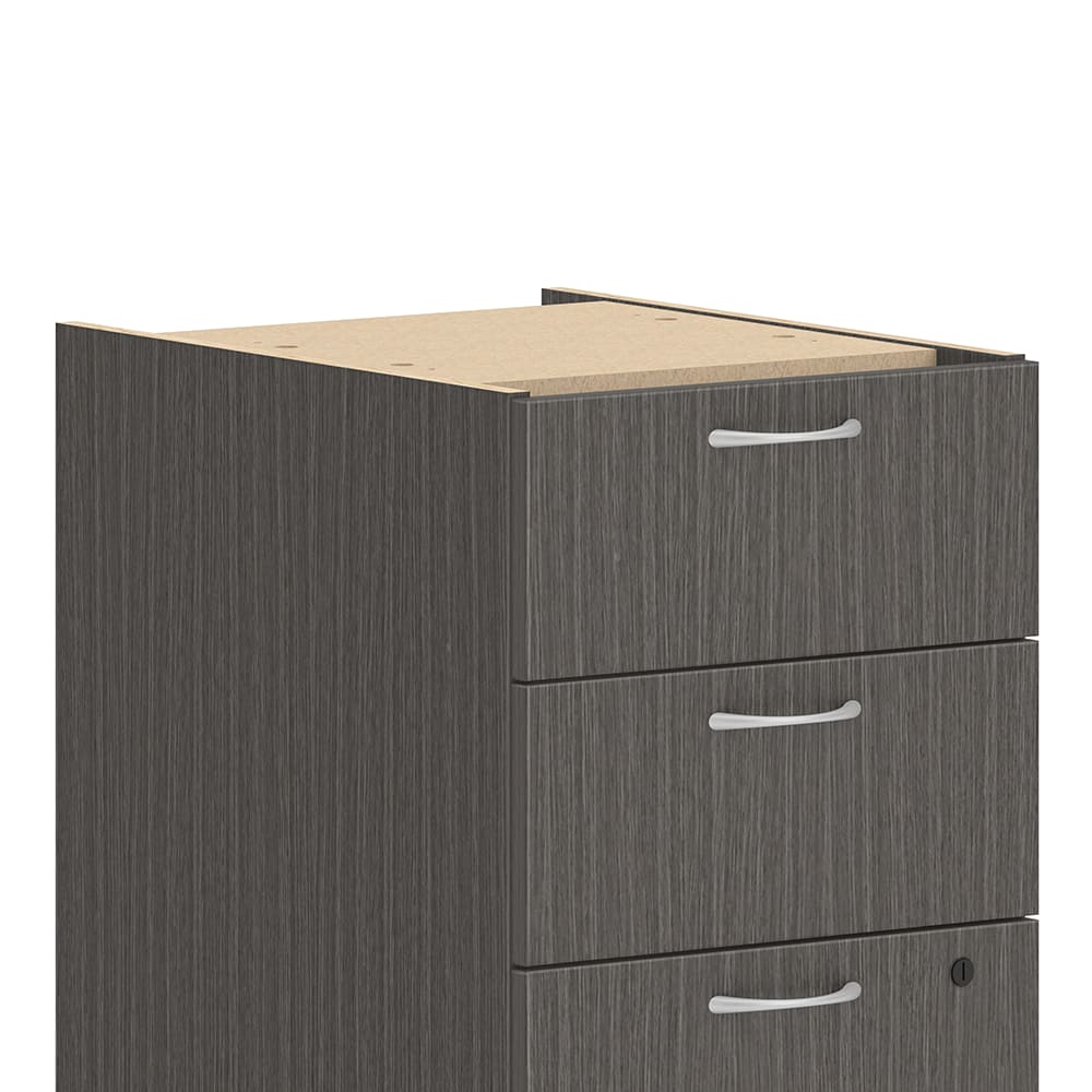 Mod box/box/file pedestal in Slate Teak