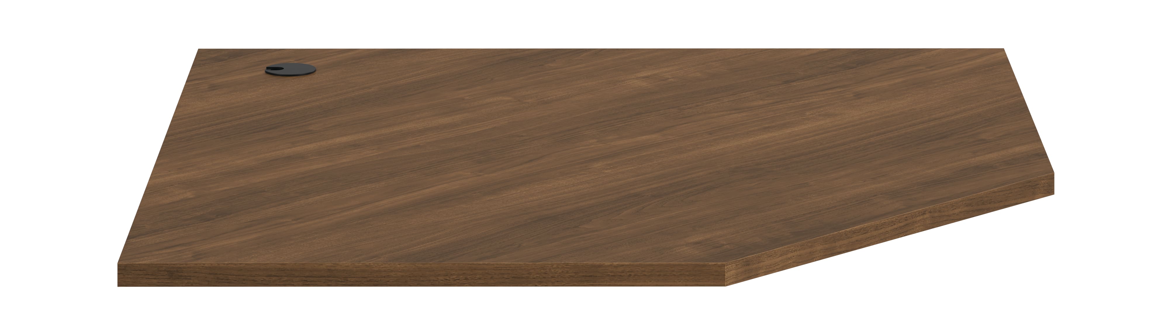 Corner worksurface with straight edge