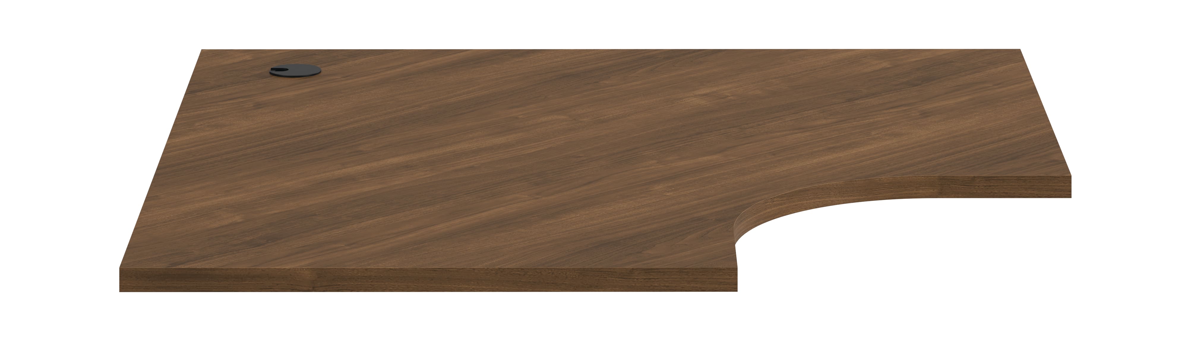 Corner Worksurface with curved user edge