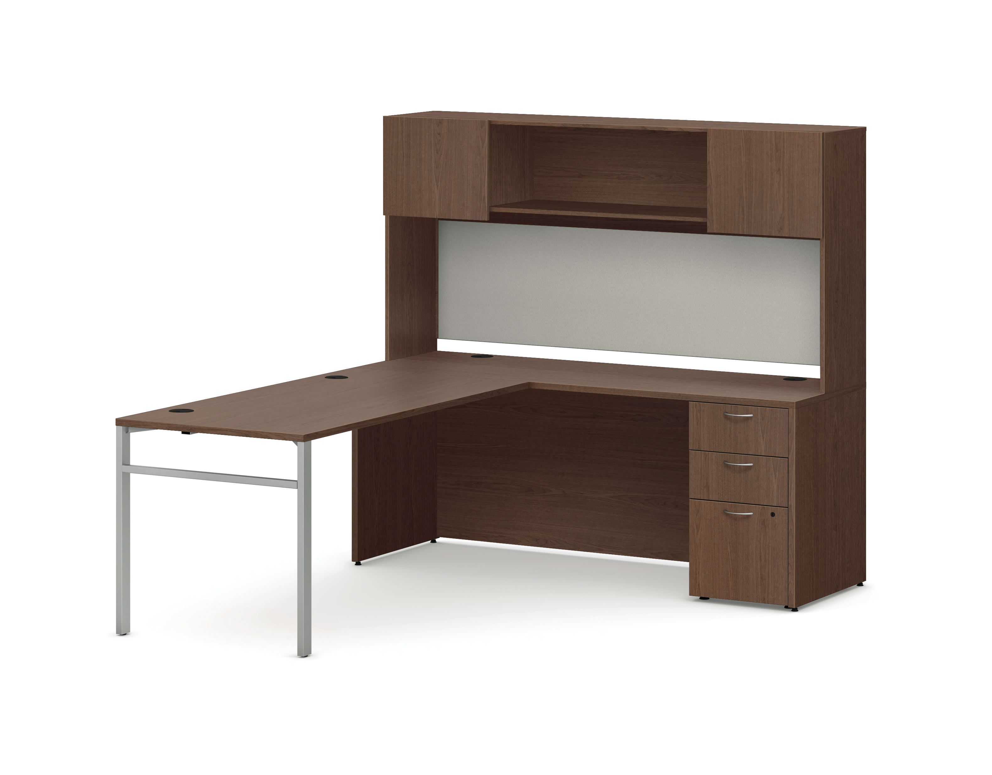 Mod l-station desk with storage