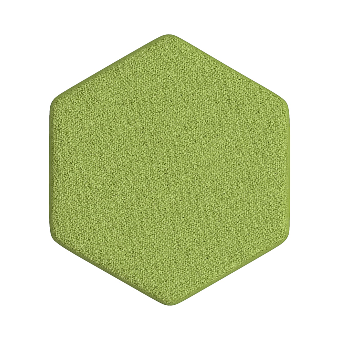 Top view of Tangram hexagon pouf.