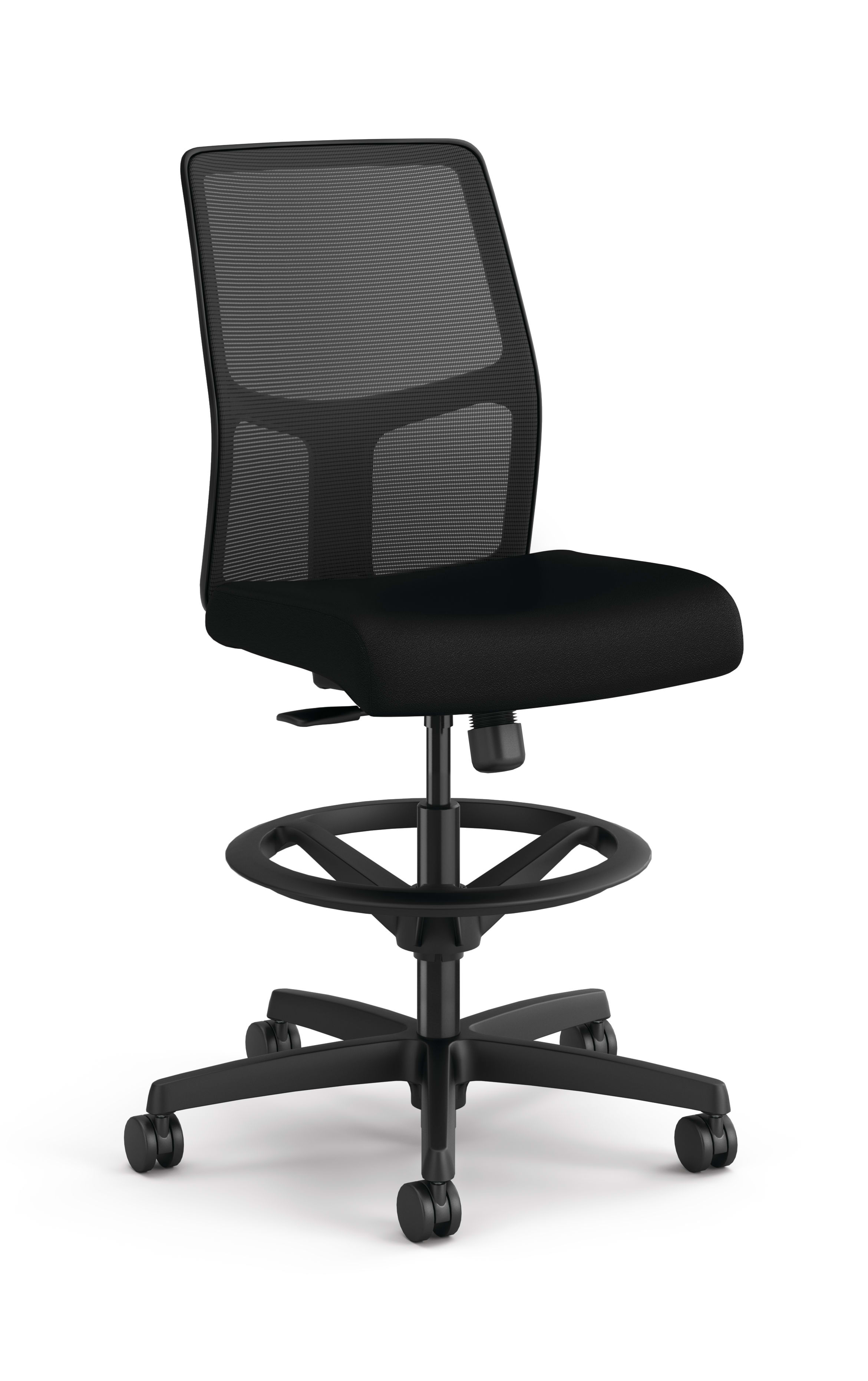 HITSM Ignition 2.0 task stool with black mesh back and CU10 Centurion Black fabric.