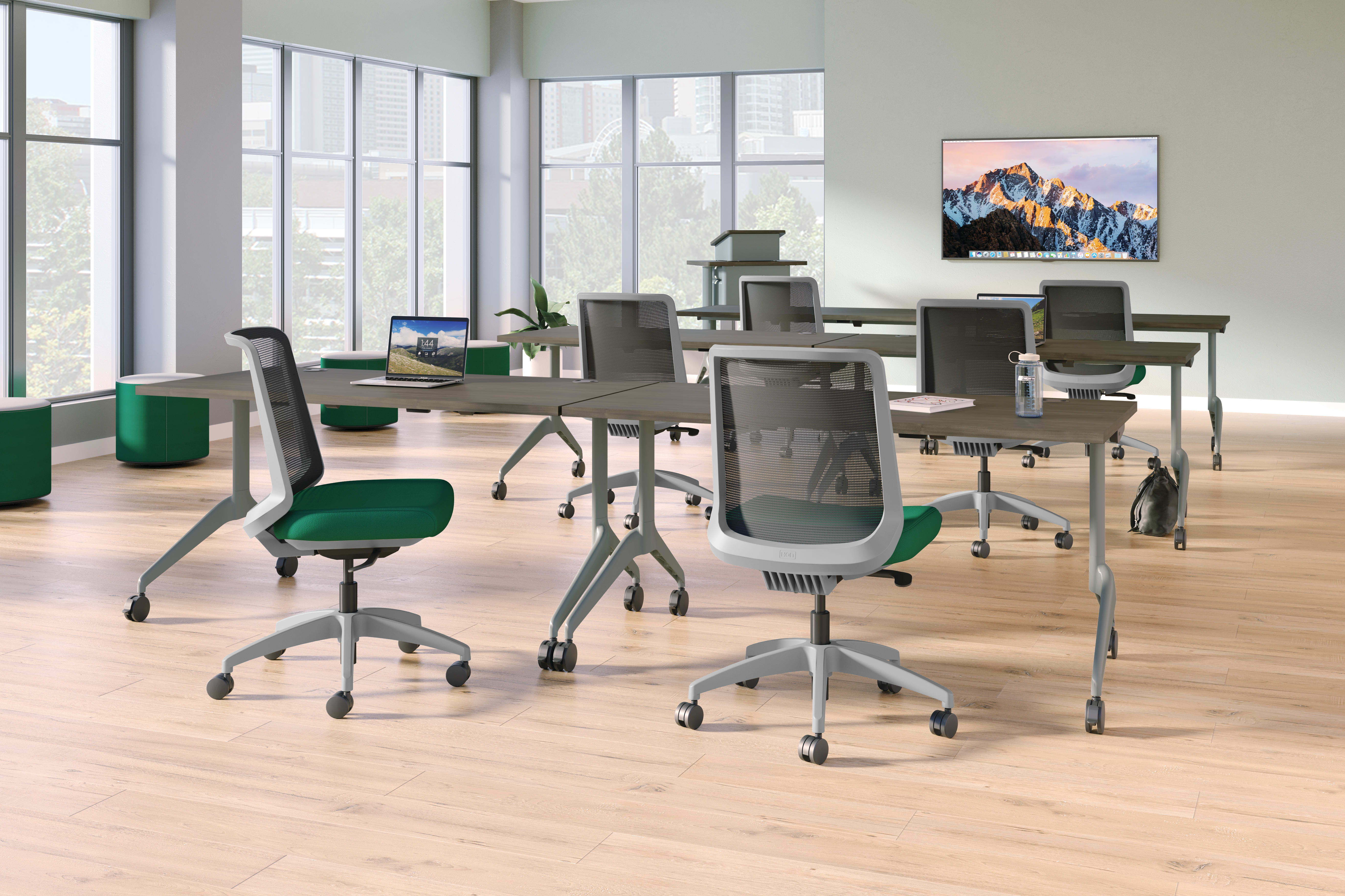 Cliq chairs with Motivate training tables.