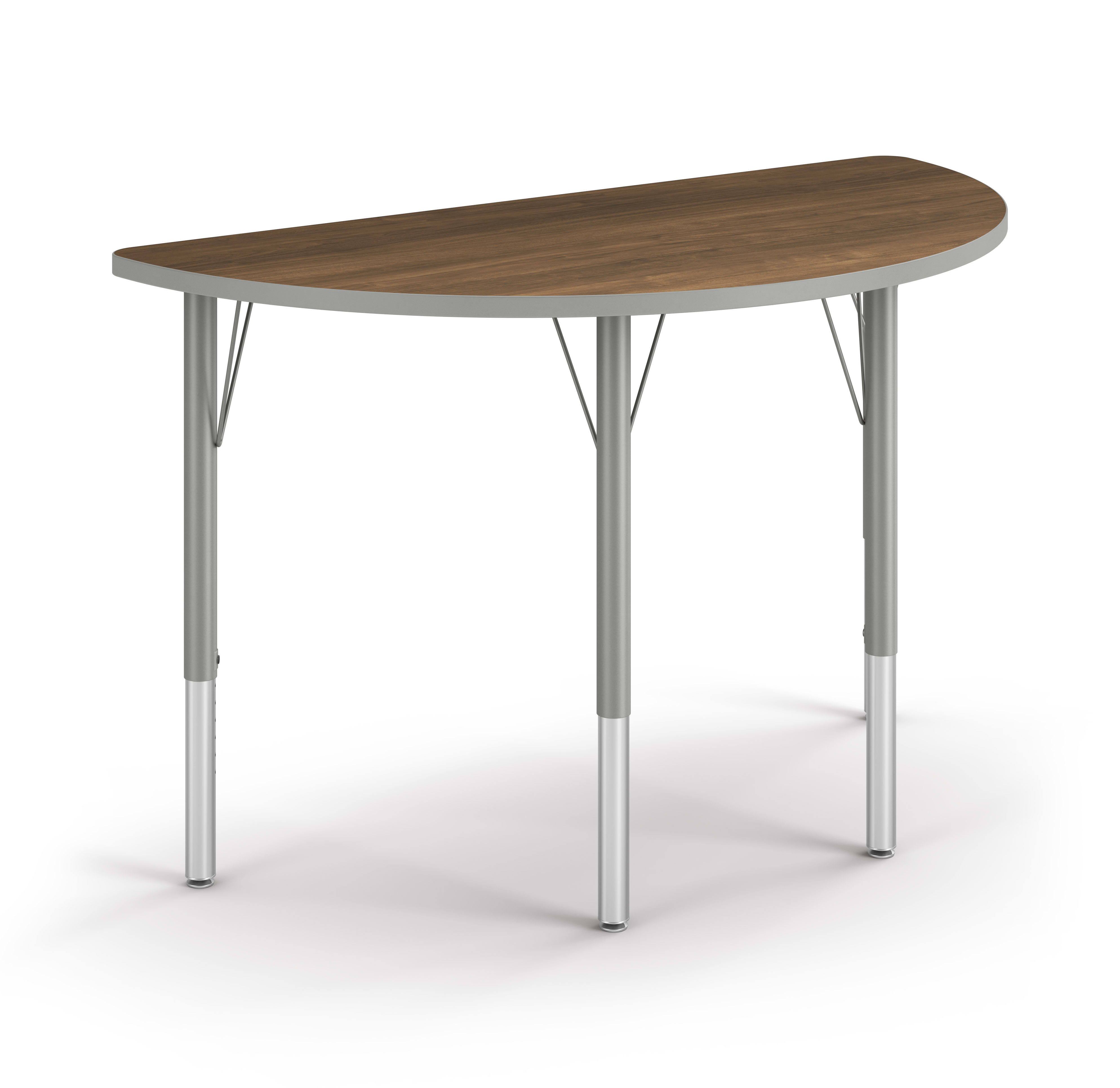 Right 3/4 View of Pinnacle Half Round Standard-Height Build Table