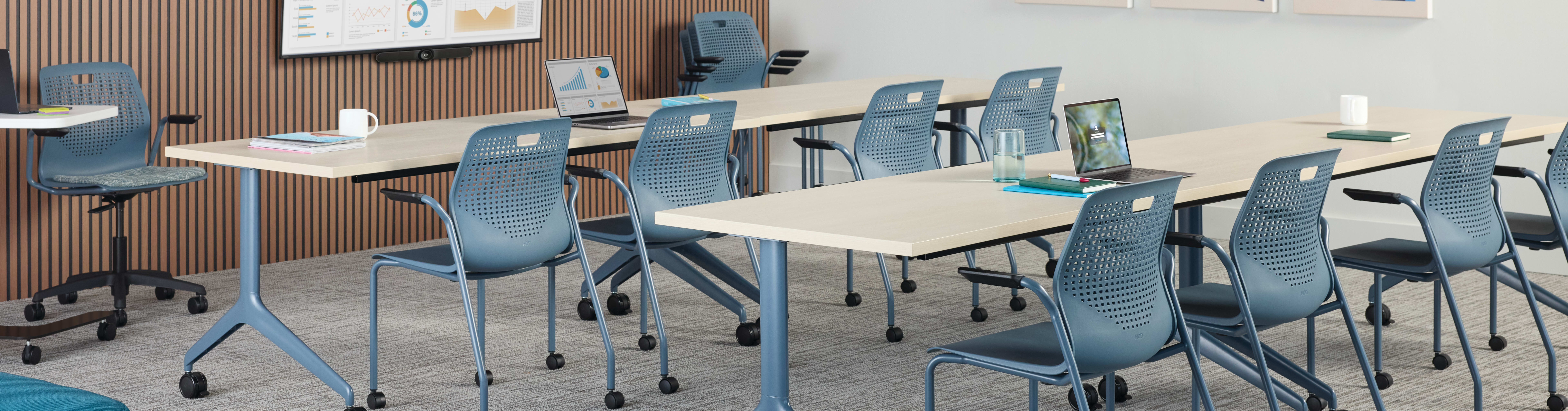 Etch Chairs with Motivate Tables