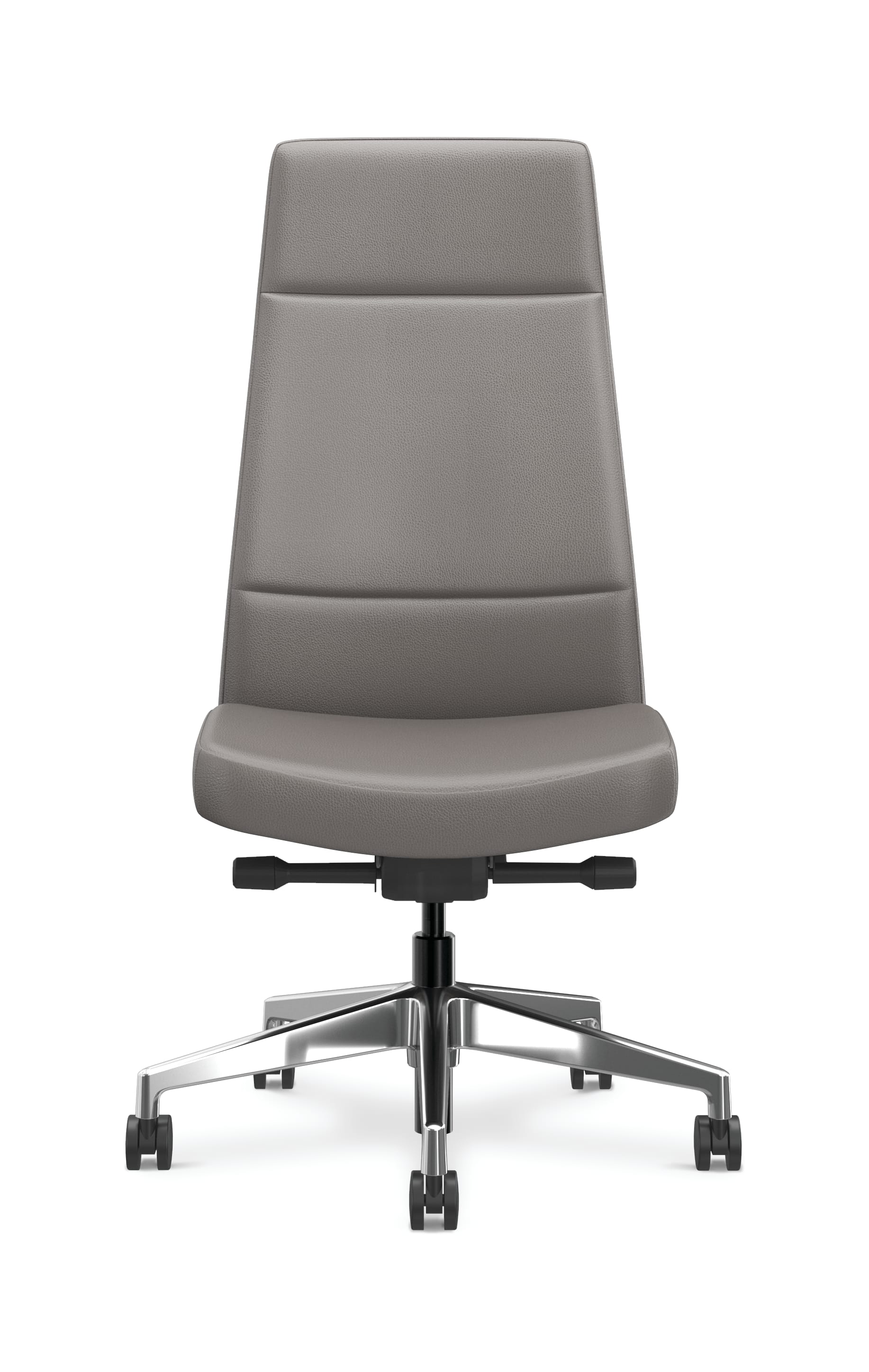 Cofi executive high-back chair with solid stitch shown in leather
