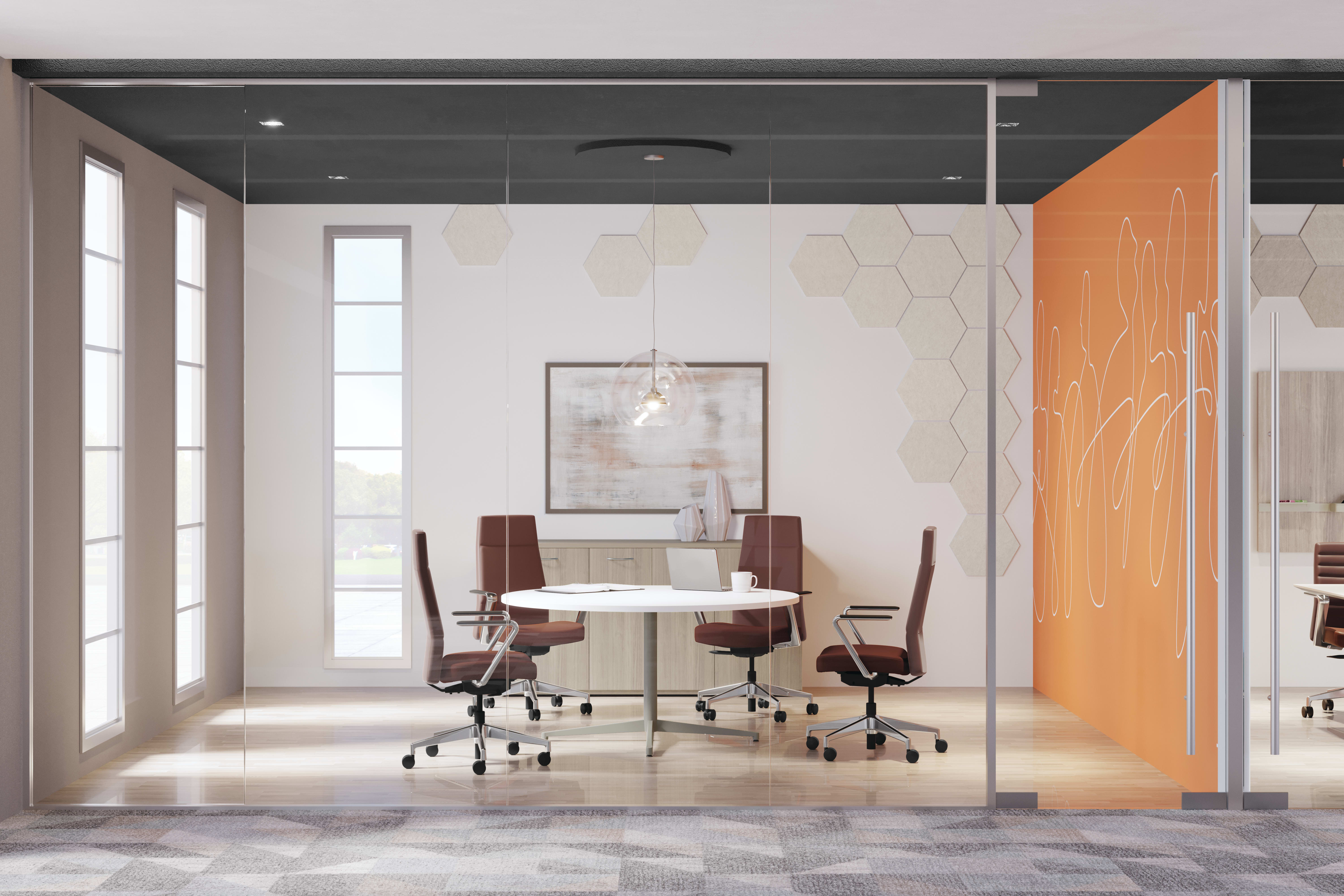 Cofi executive high-back chairs with Preside table.