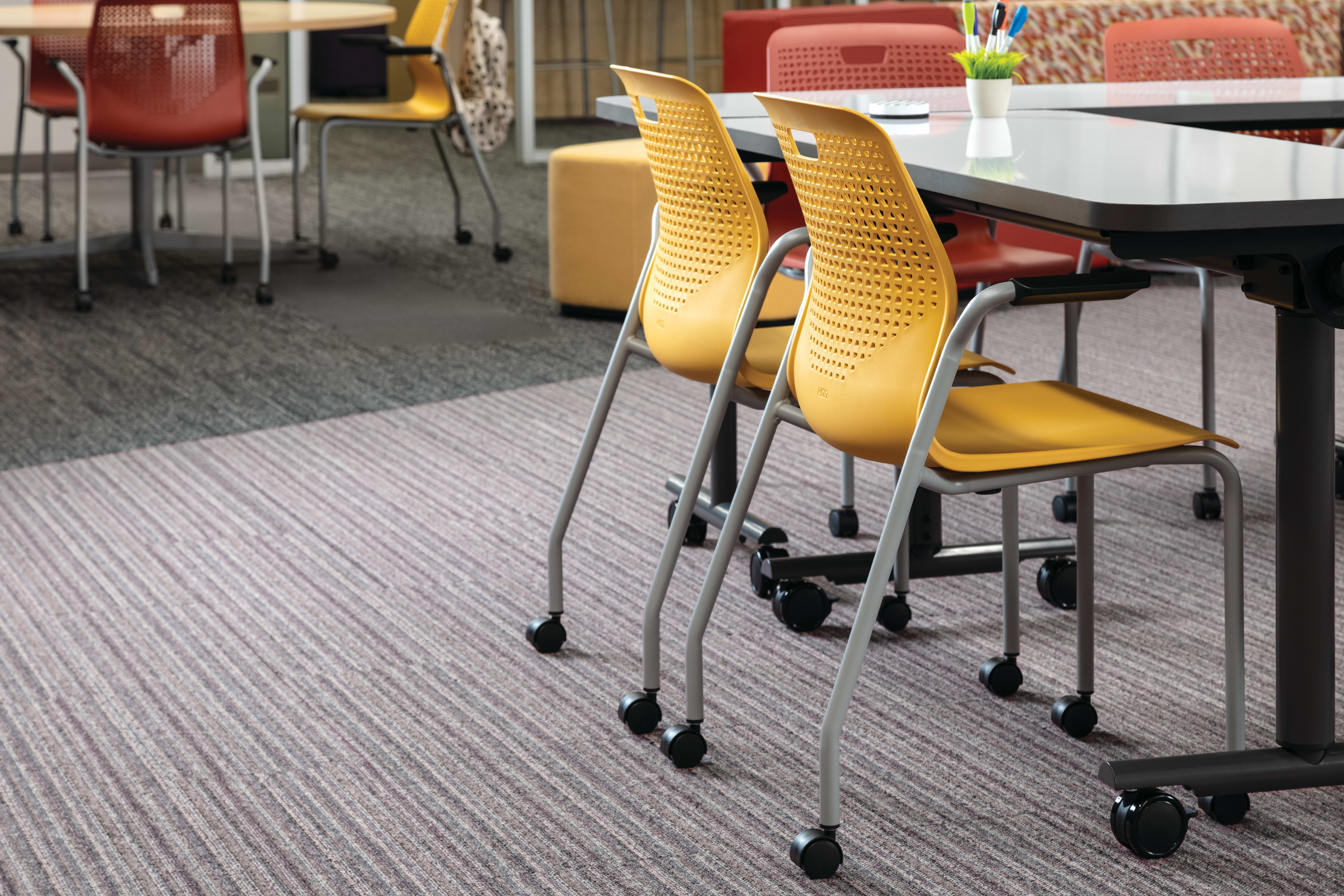 Yellow Etch chairs at Field Trip tables.