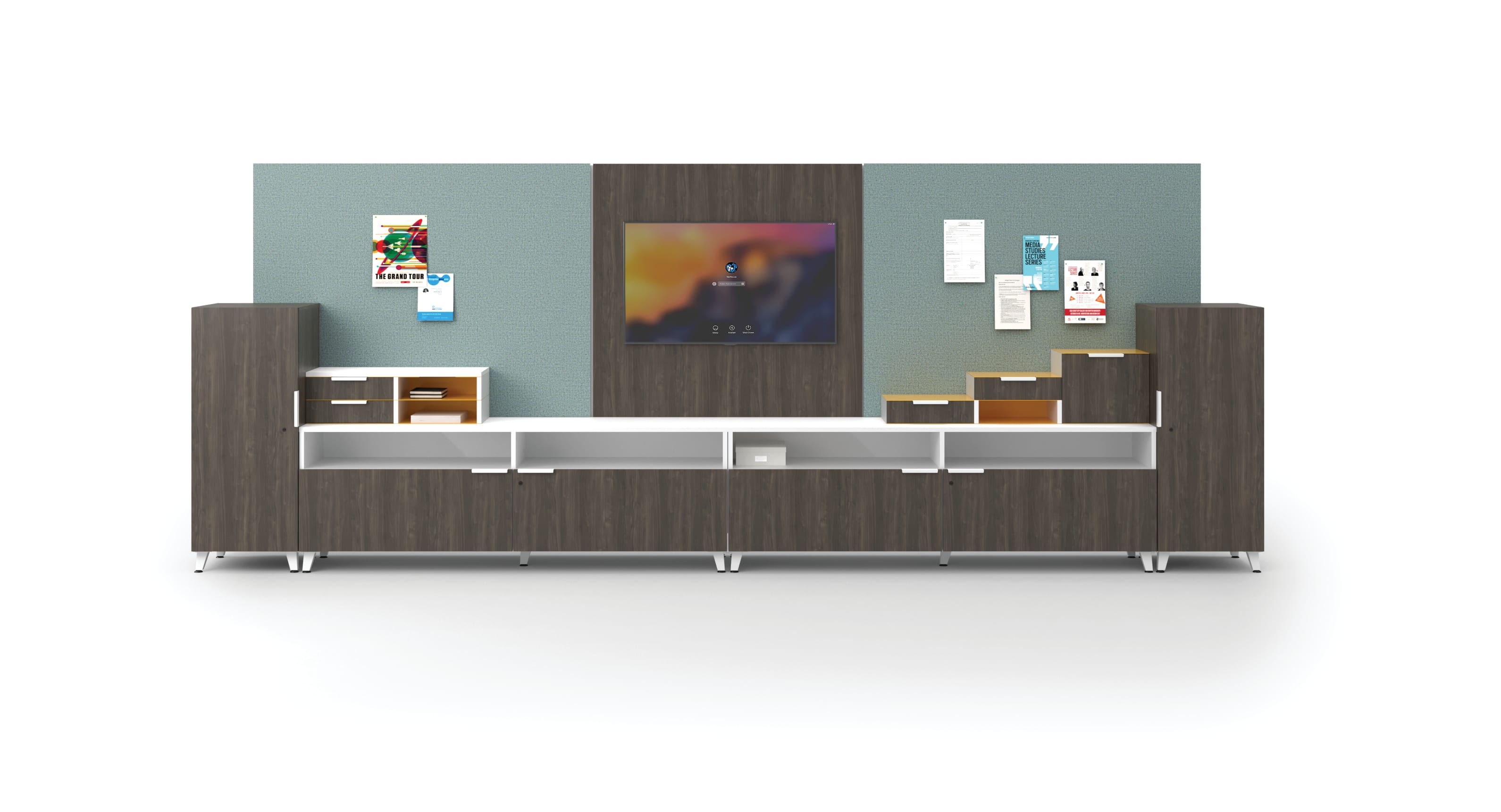 Voi storage wall with Workwall tiles