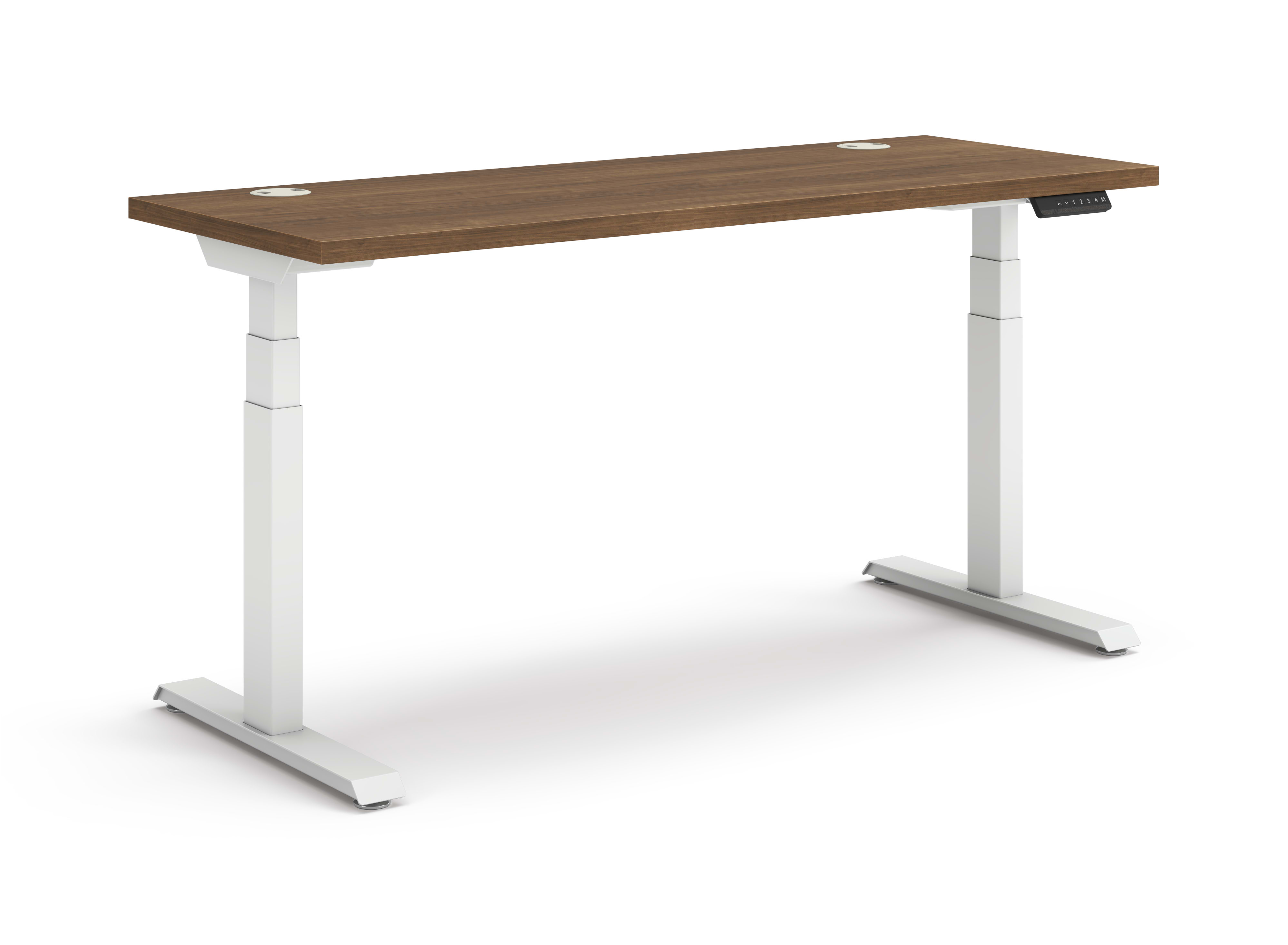 Coordinate Height Adjustable Table in Pinnacle Top and White Base