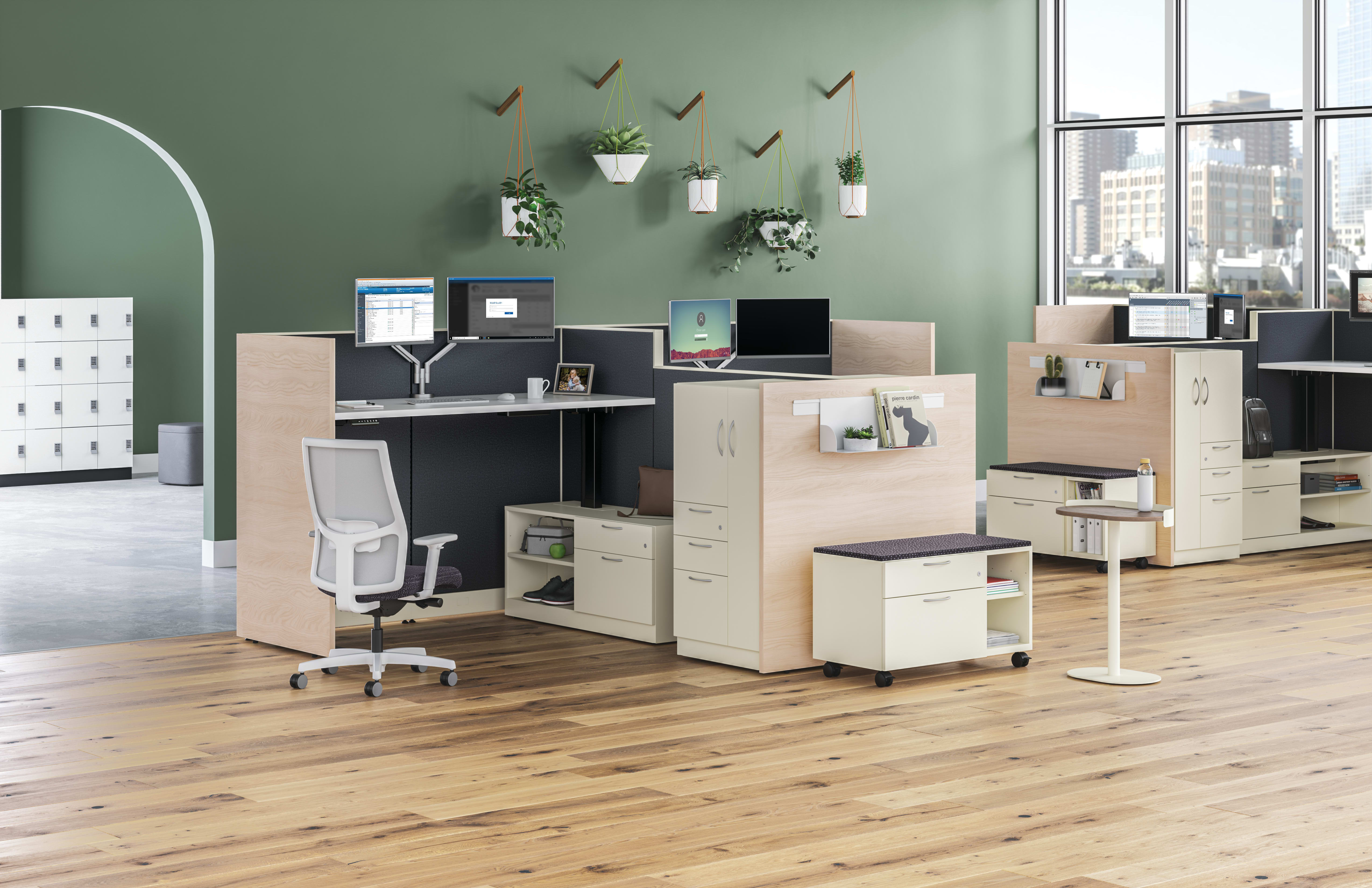 Contain with Abound panels, Coordinate desks and Ignition chair