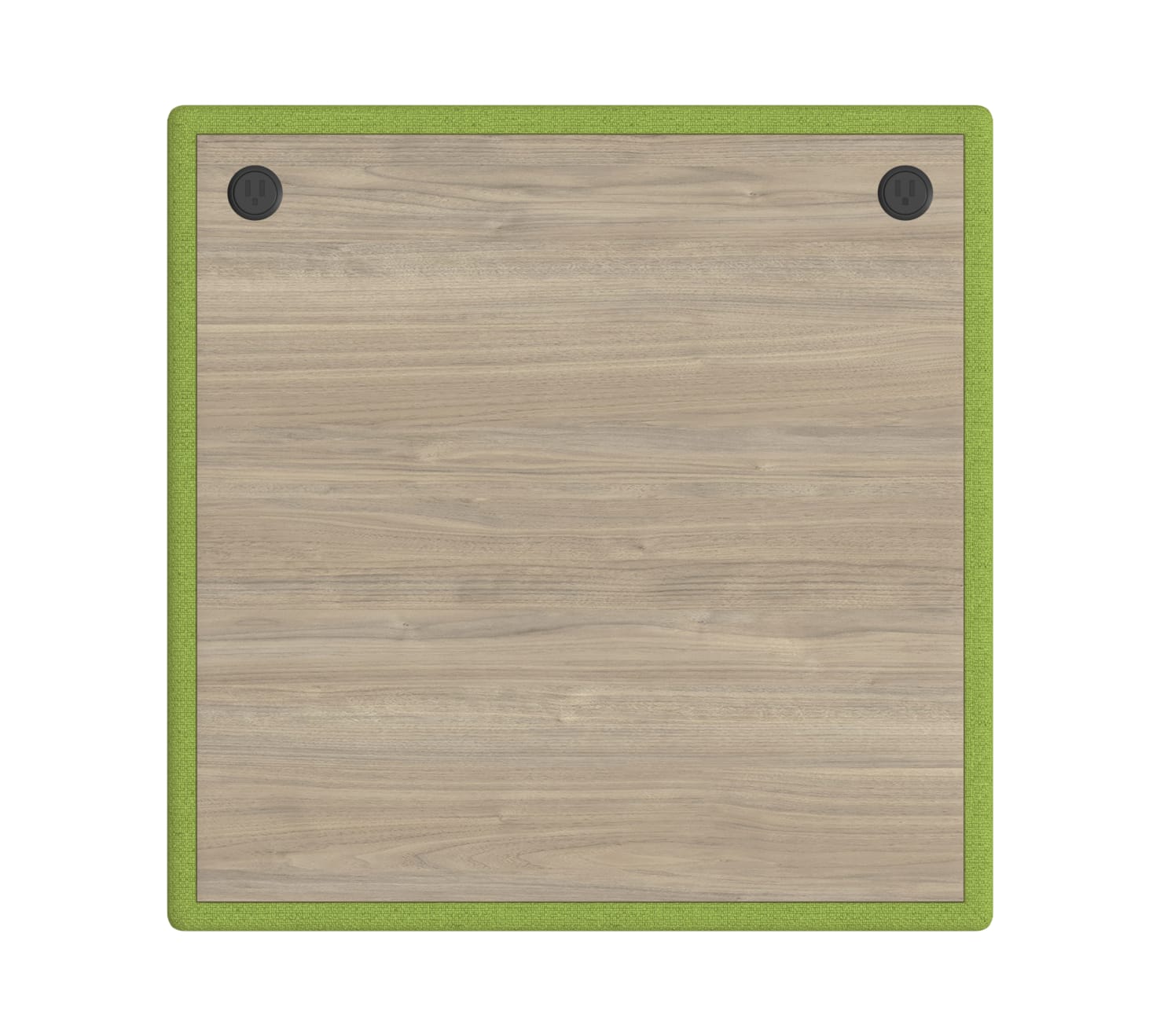 Top view of Tangram square in-line table.