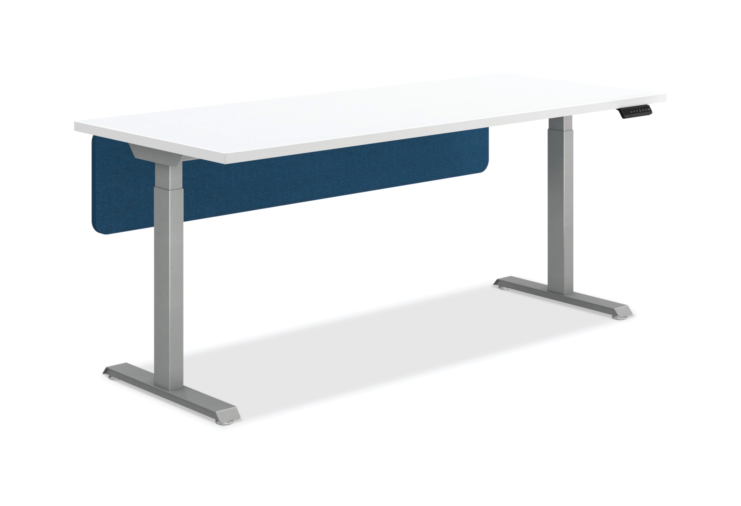 Fabric Modesty Universal Screens shown with Coordinate Desking