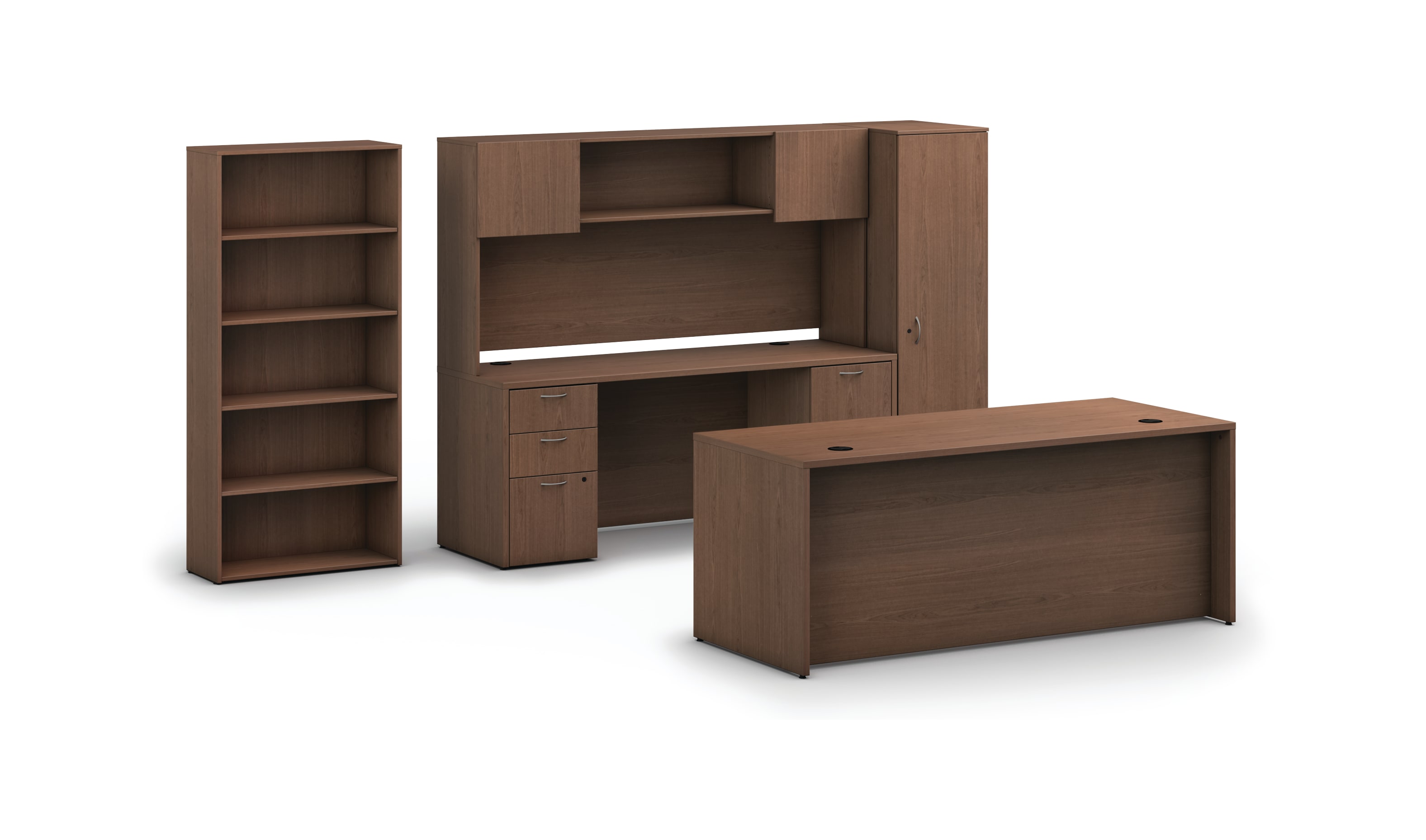 Mod Desk Typical with Bookcase