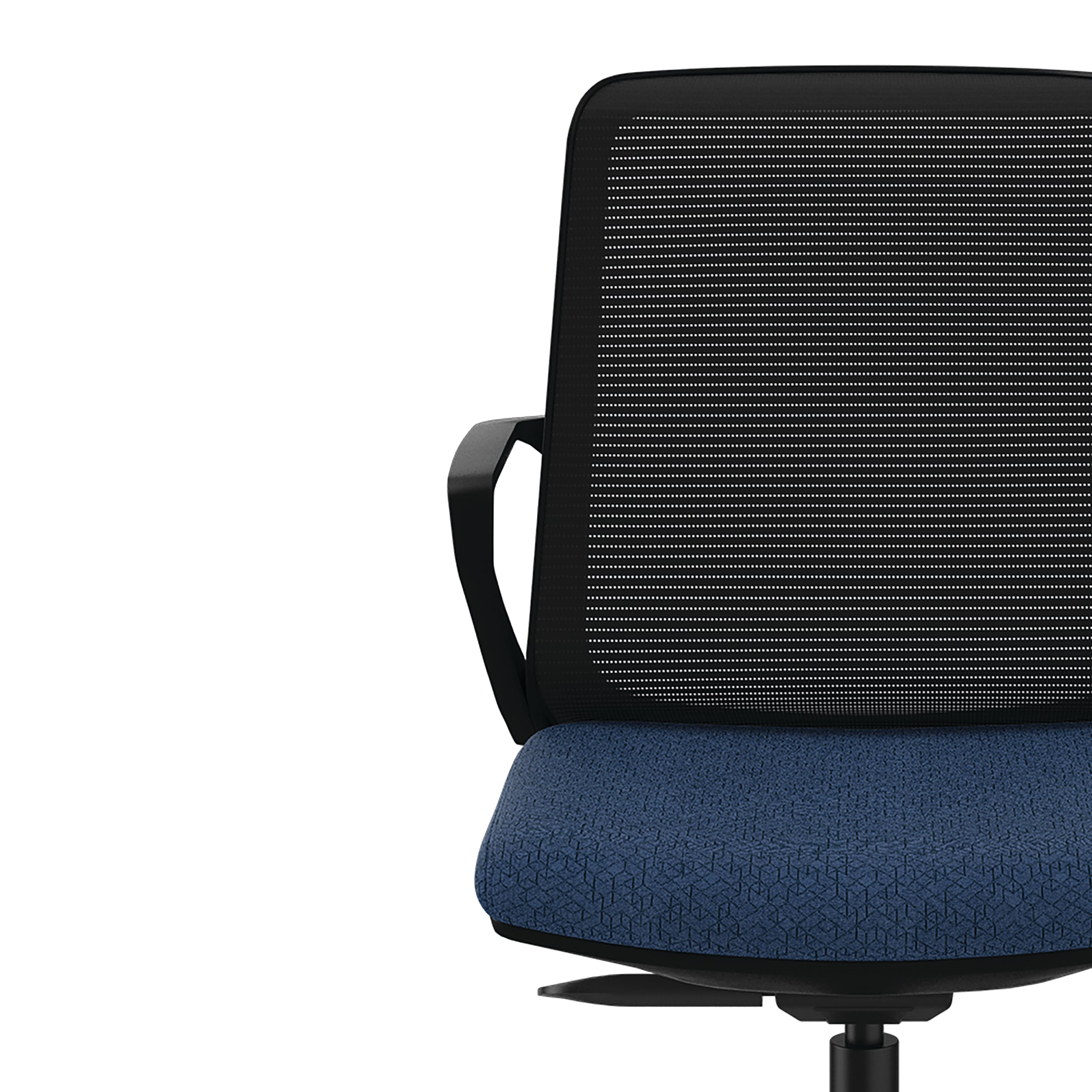 Cliq task chair in Blue with Black frame