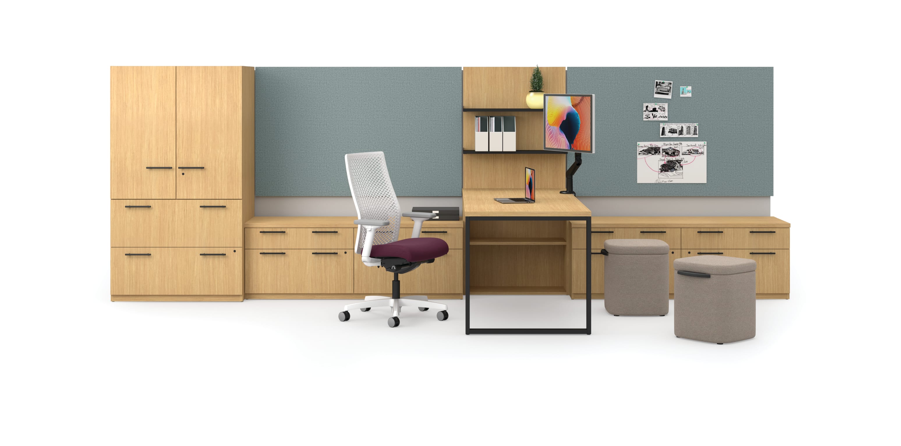 Concinnity large private office with Workwall tiles and Ignition and Astir seating