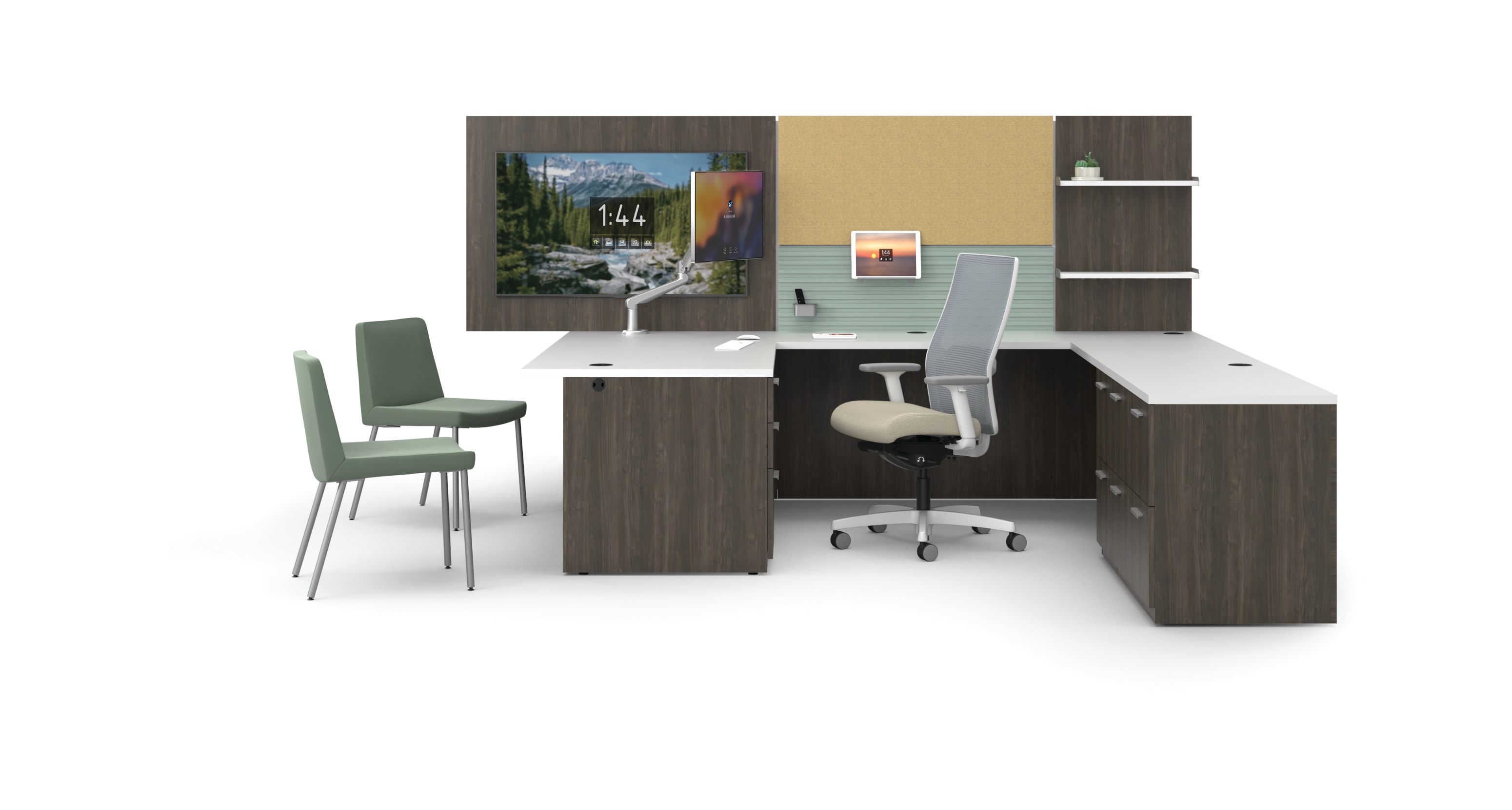 Concinnity private office with Workwall tiles and Ignition and Flock seating