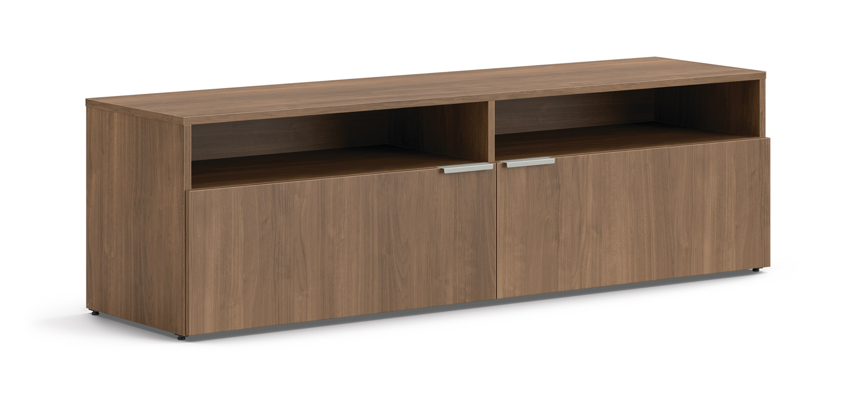Low Credenza, 2 File Drawers, Open Top