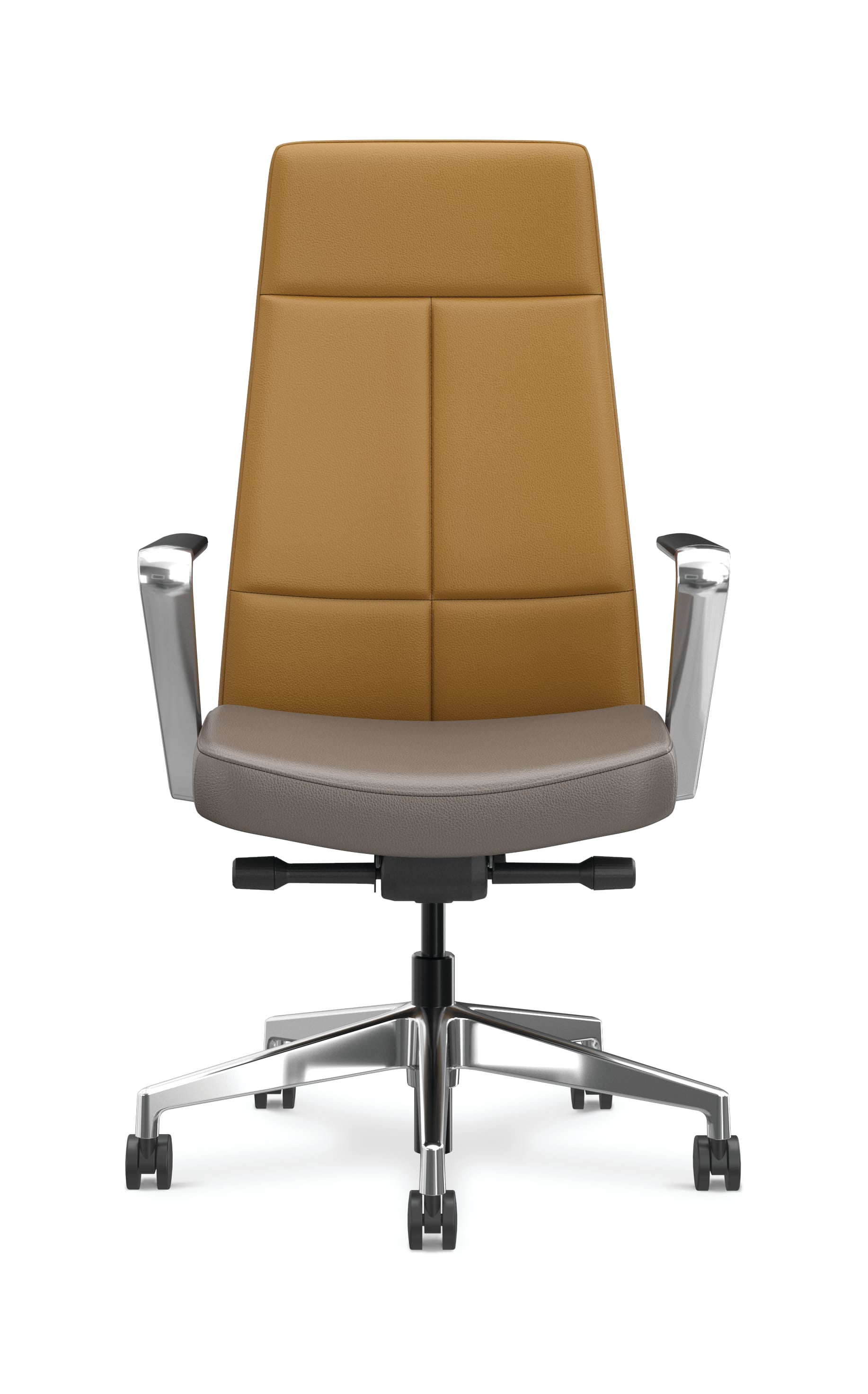Cofi executive high-bacl chair with quilt stitch shown in leather