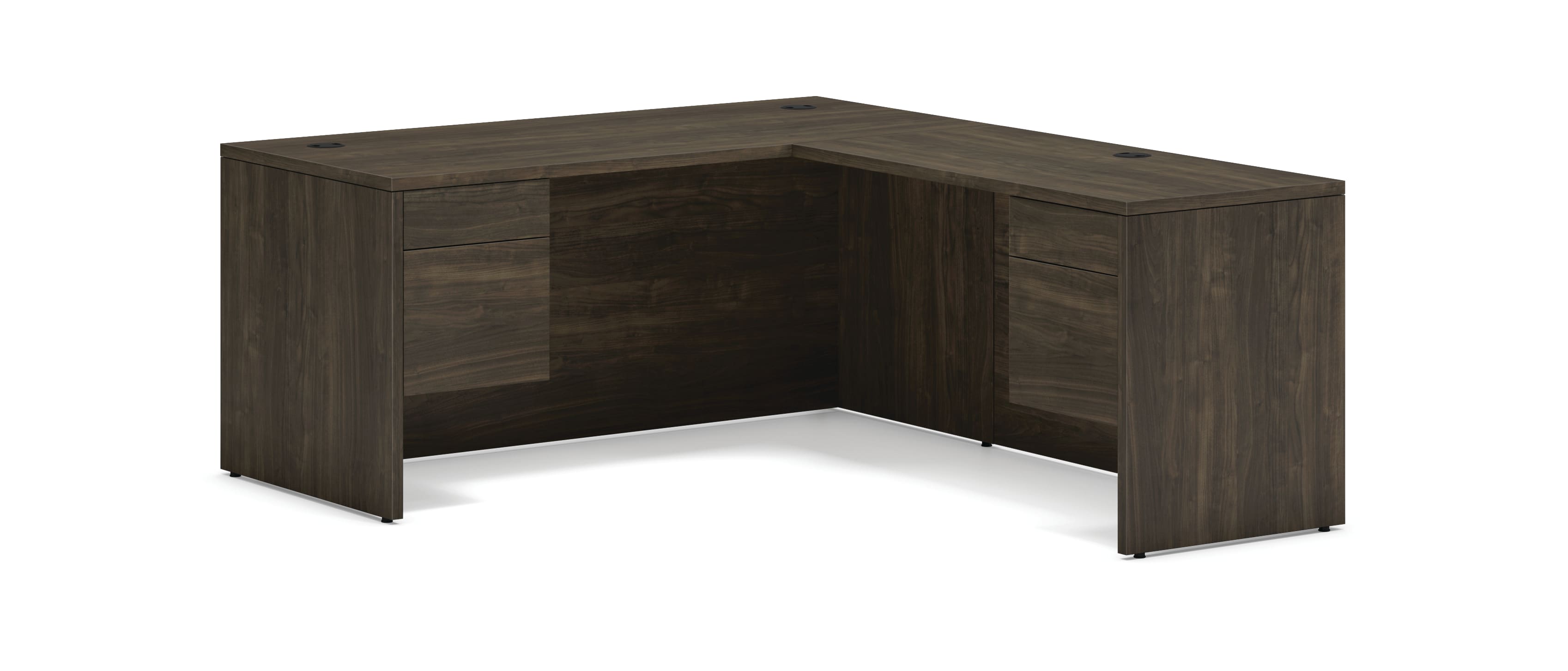 10500 Series l-station in Florence Walnut laminate