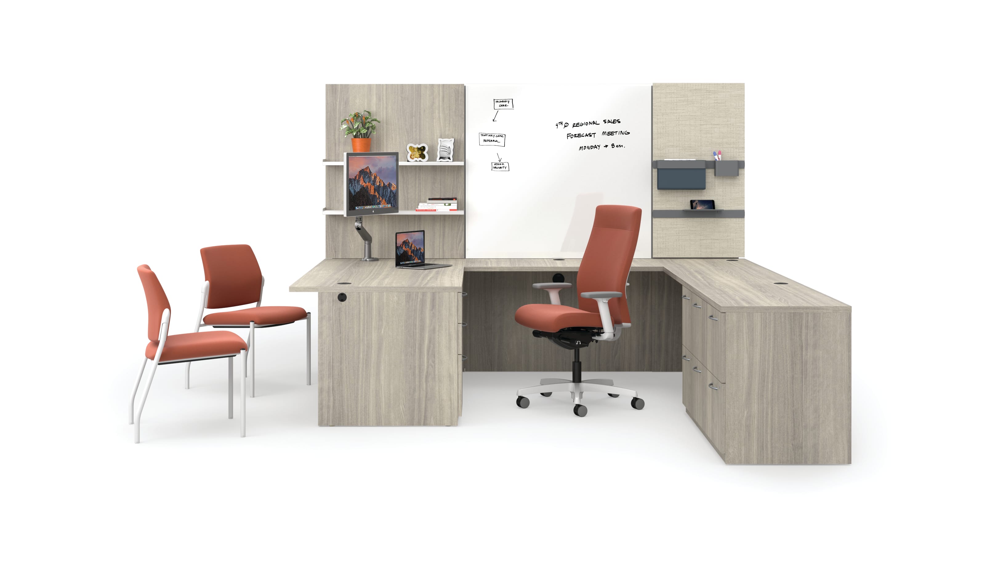 Concinnity private office with Workwall tiles and Ignition seating