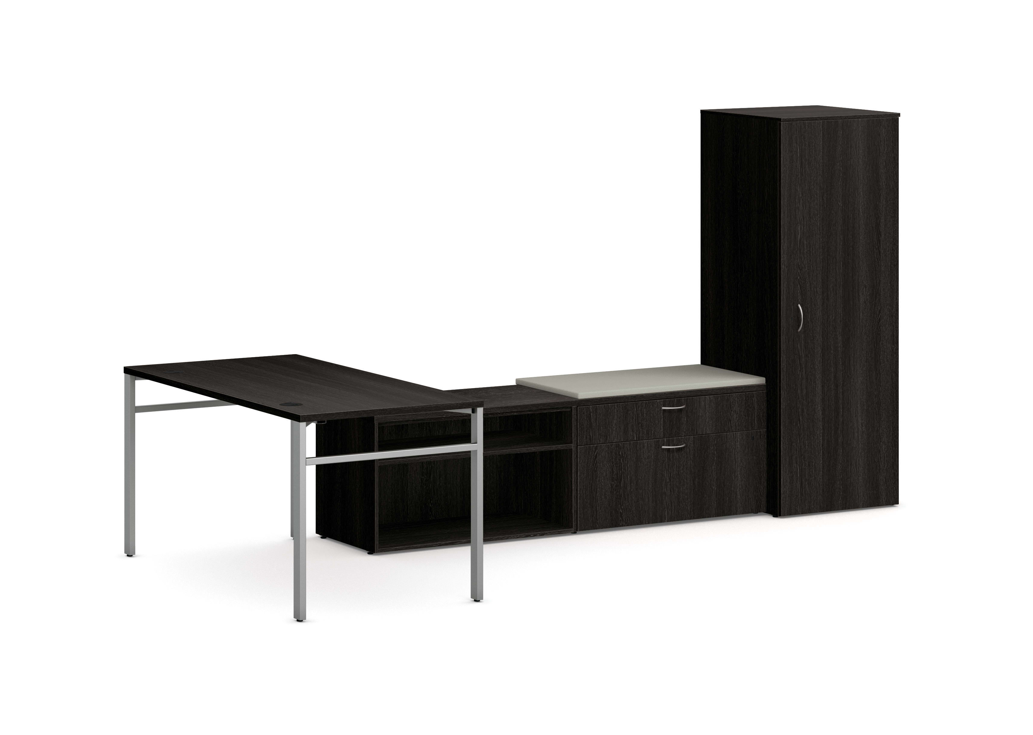 Mod l-station desk with storage