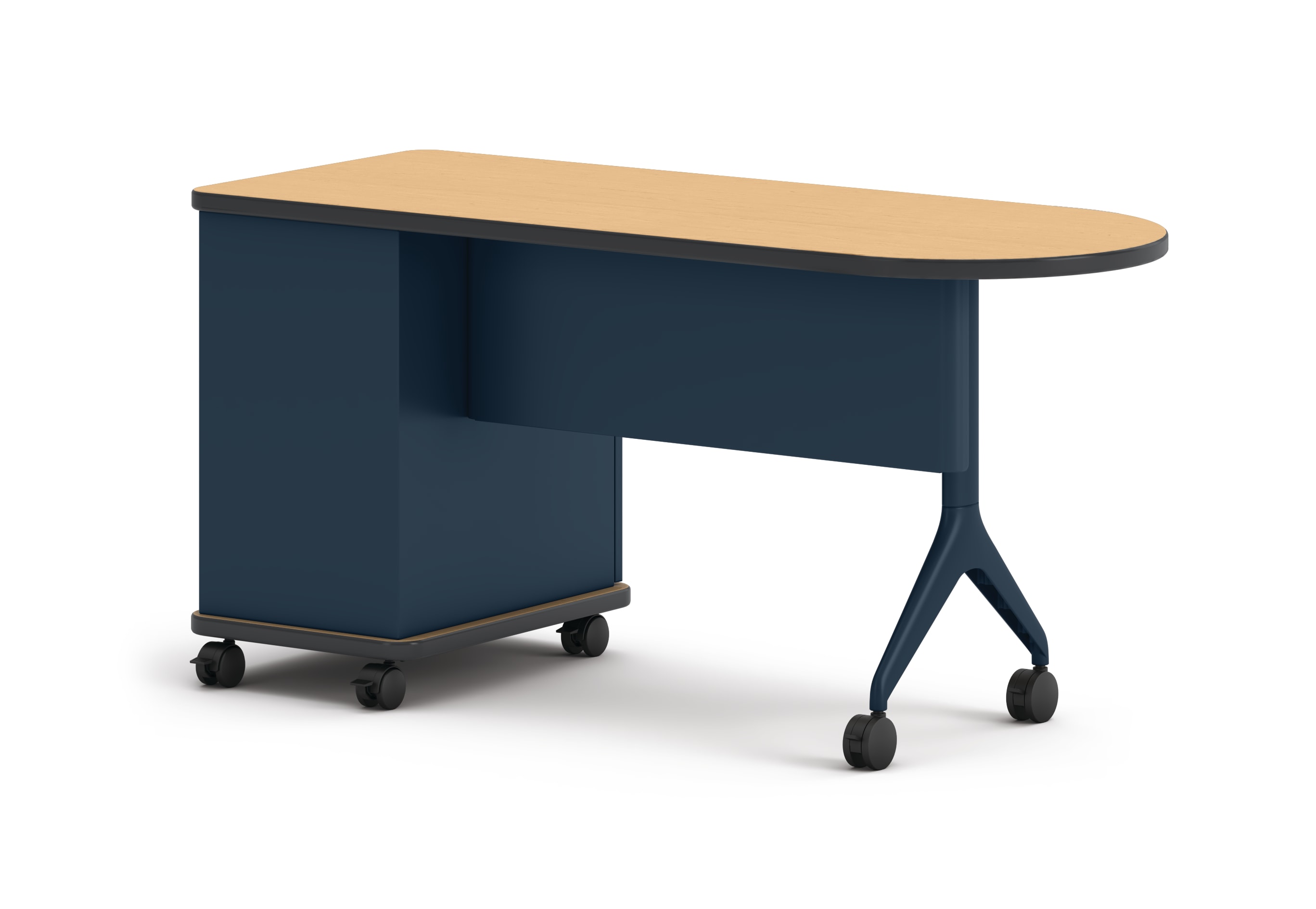 Teacher Station – Value Single Pedestal with Modesty Panel