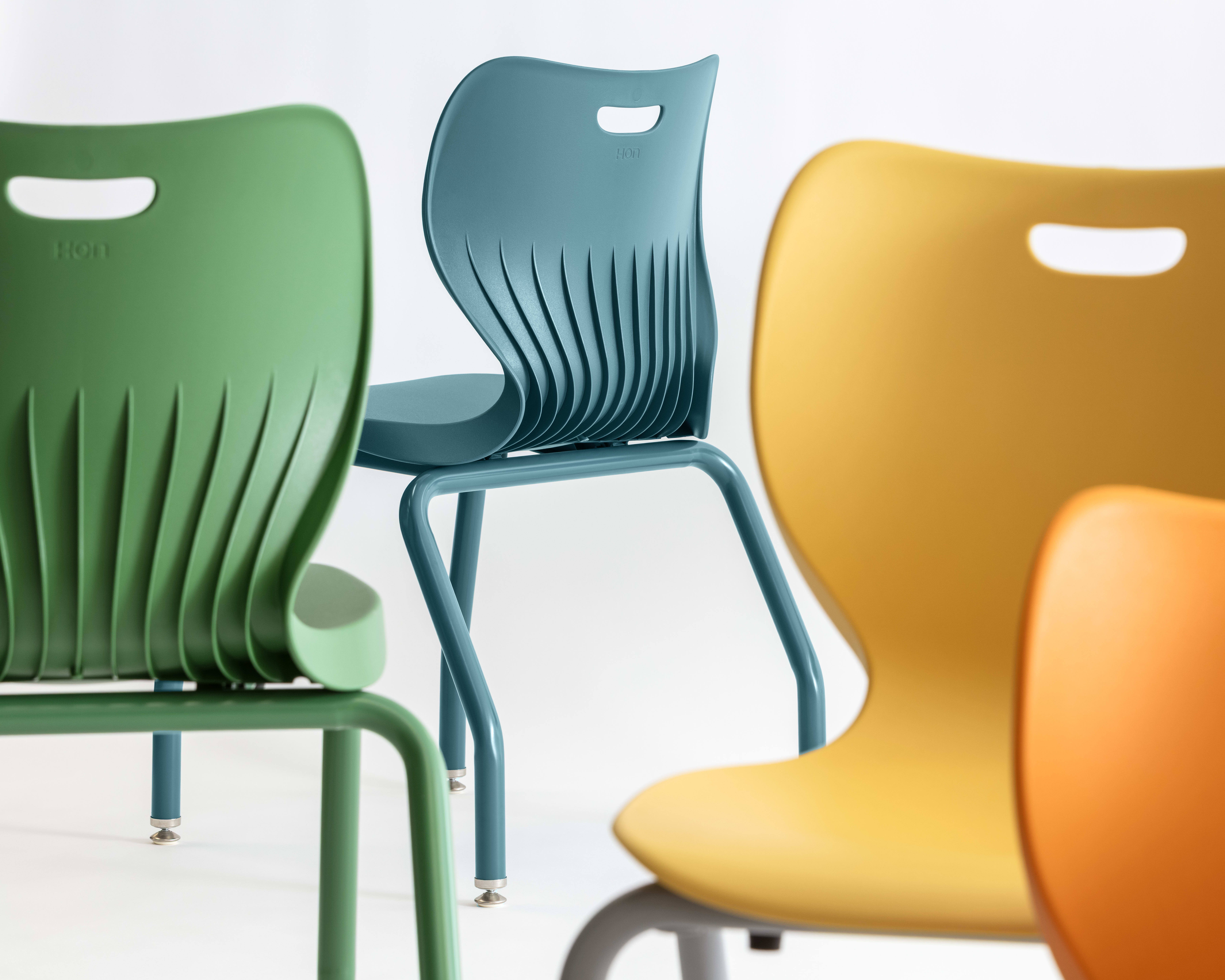 Family image of Smartlink chairs in various polyshell colors.