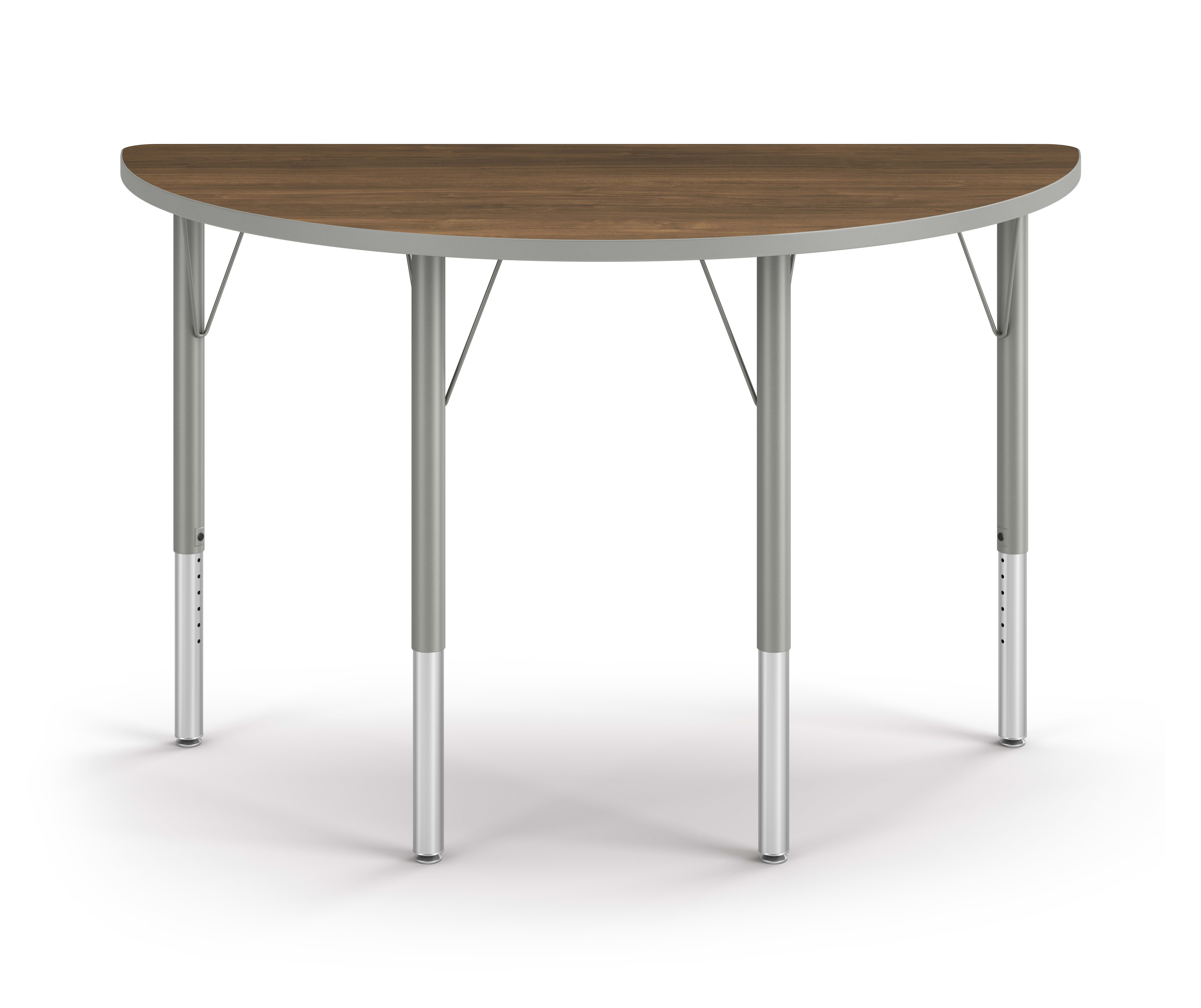Front View of Pinnacle Half Round Standard-Height Build Table
