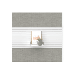 Workwall slotted tile closeup with attached tray.