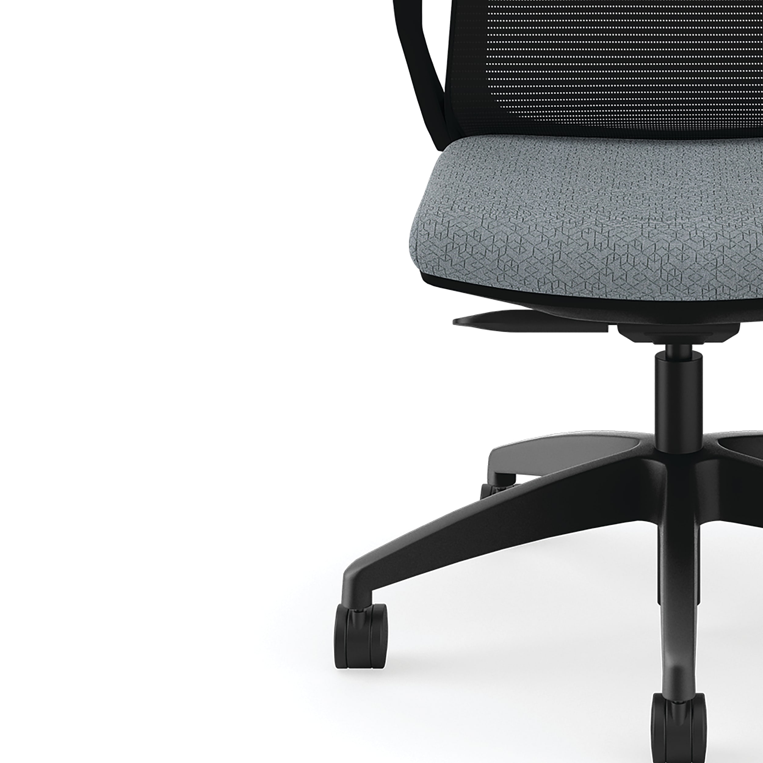 Cliq task chair in Gray with Black frame