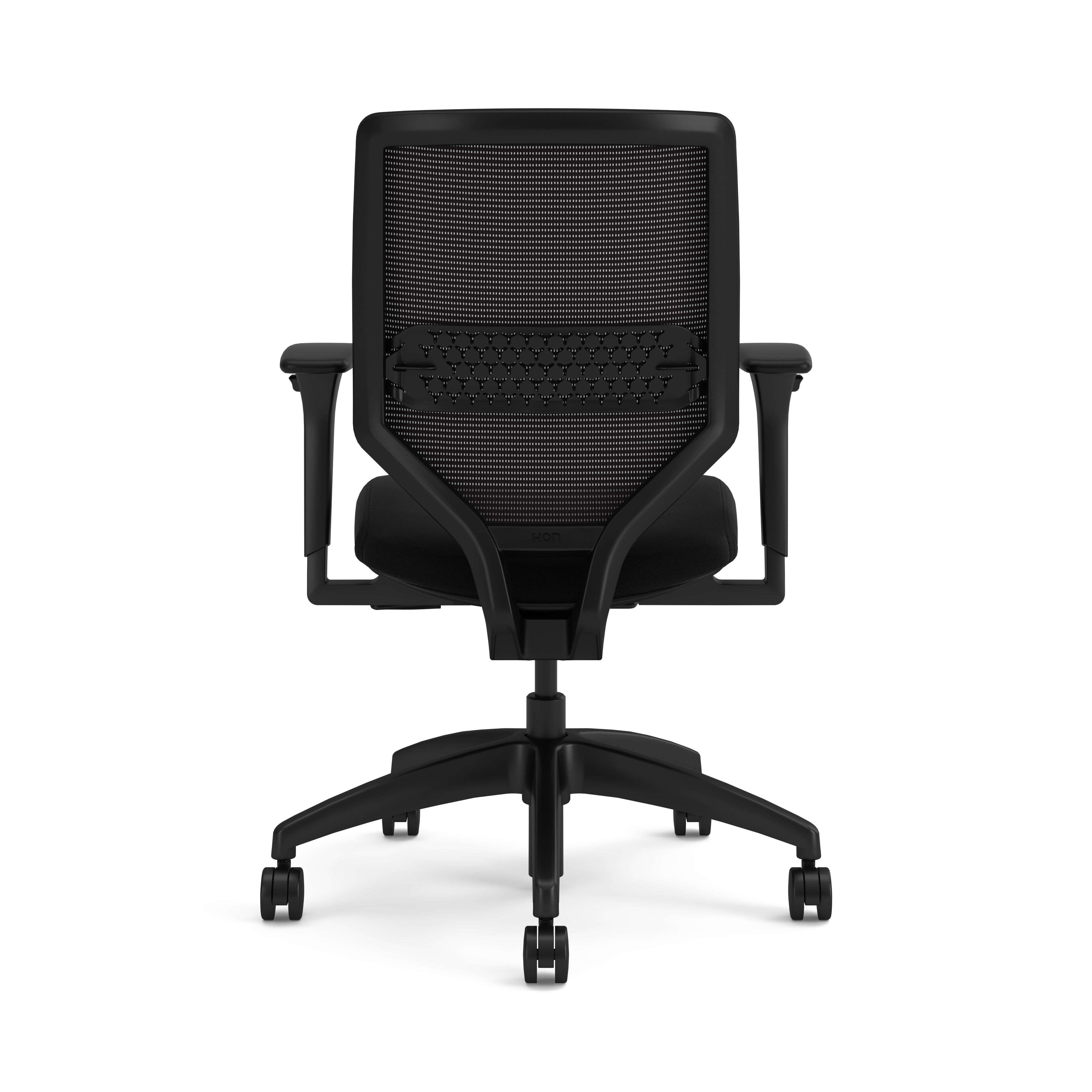 A black Solve task chair.