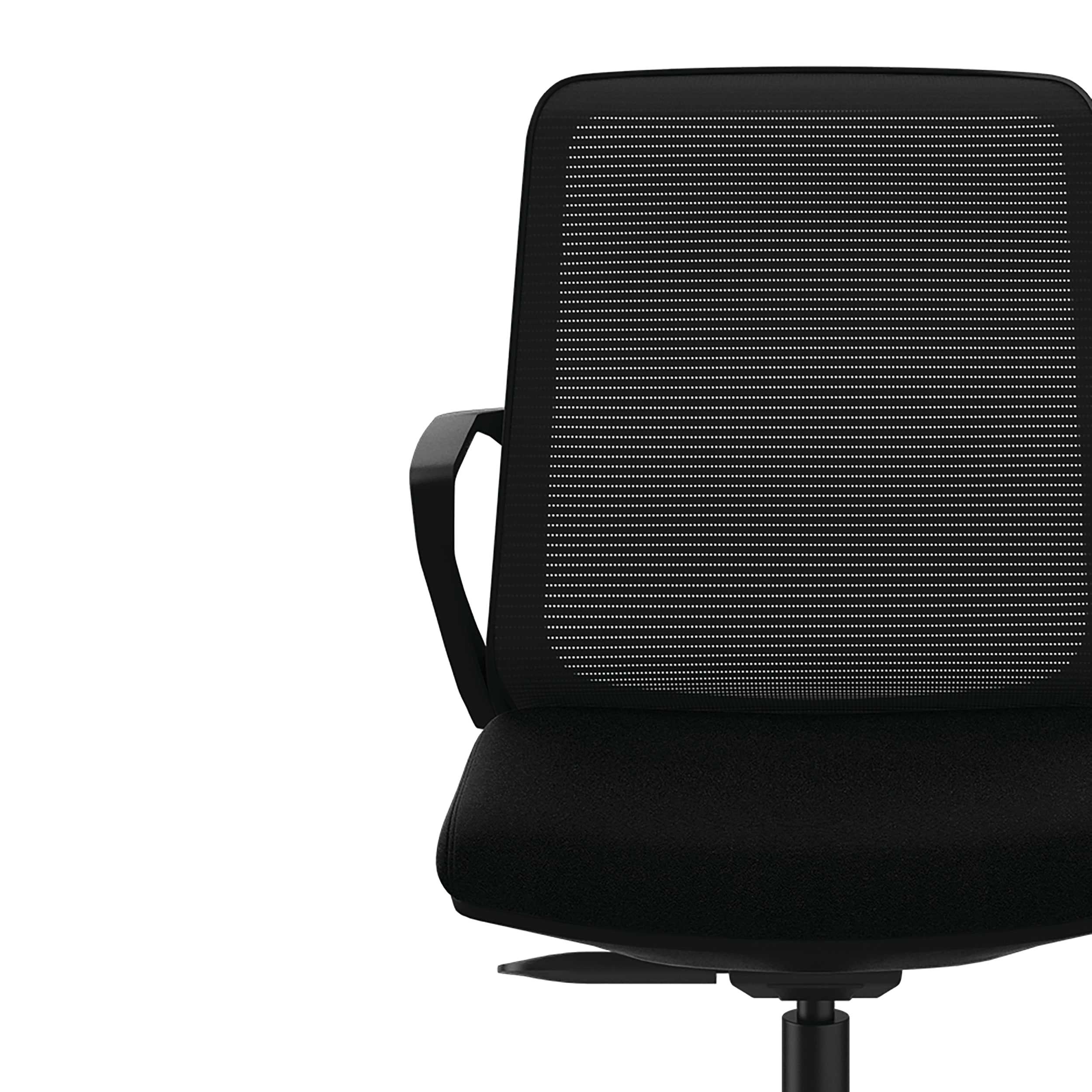 Cliq task chair in Black with Black frame