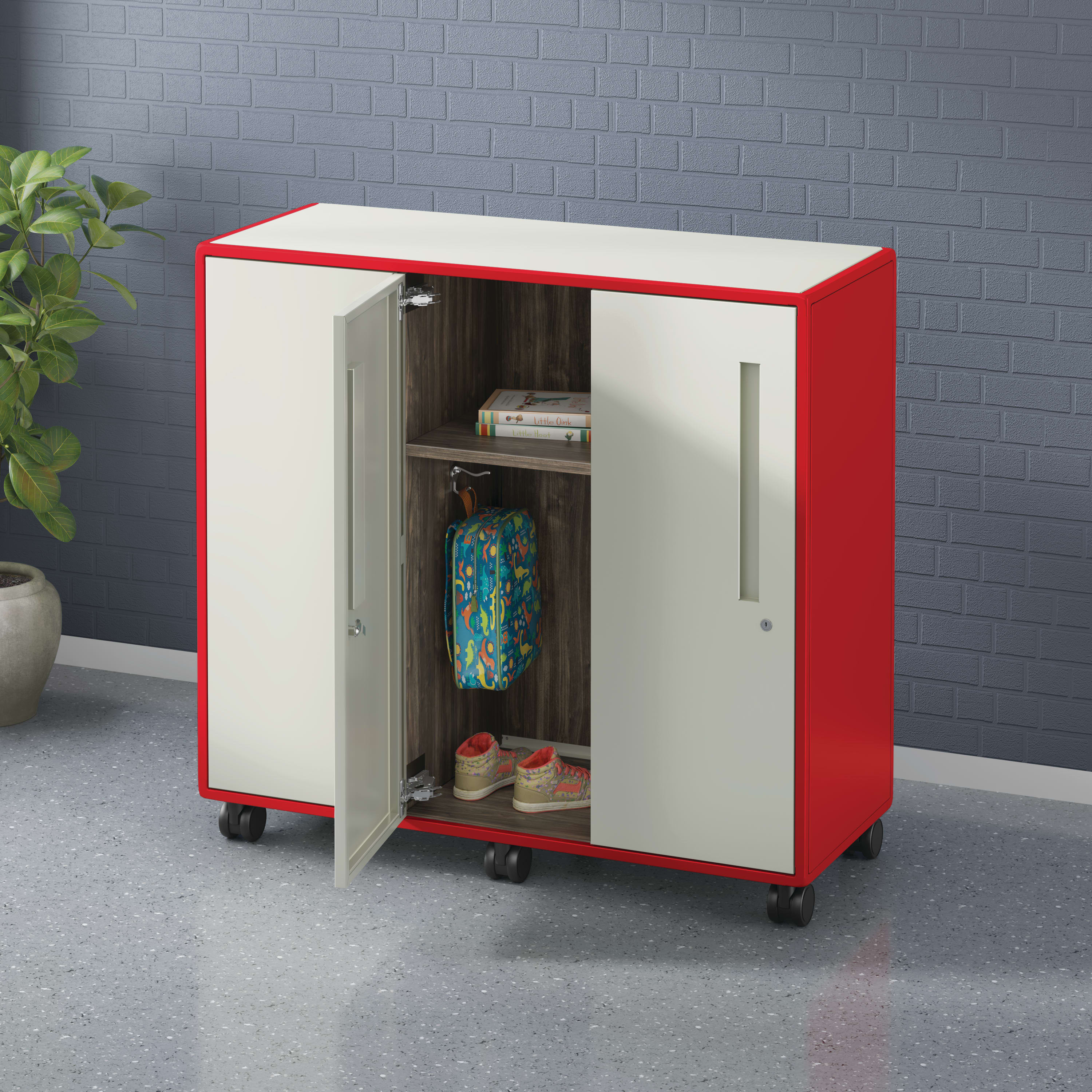 Class-ifi 3-wide combo unit shown with middle door open.