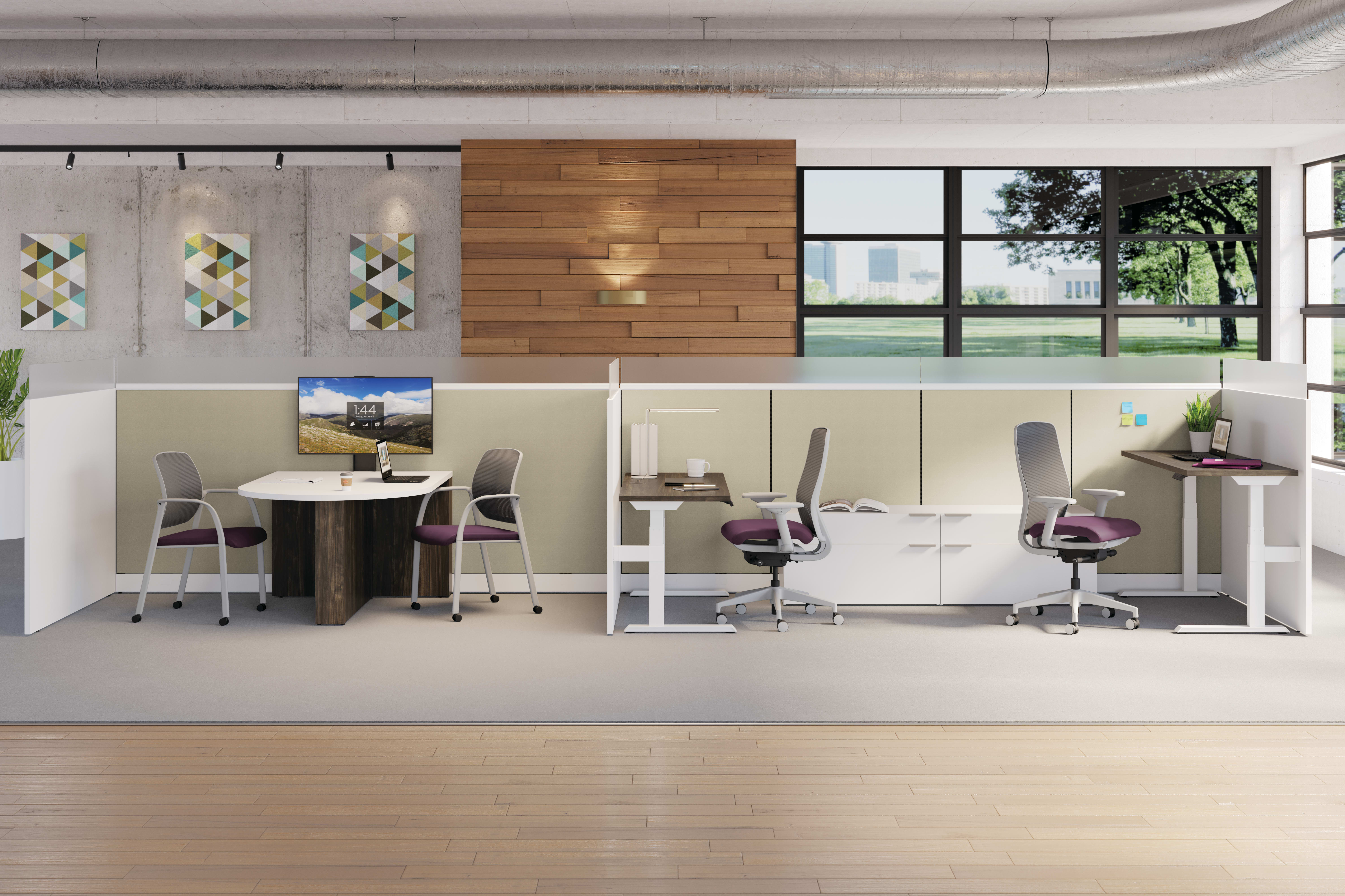 Nucleus Seating with Preside Table and Coordinate Desking